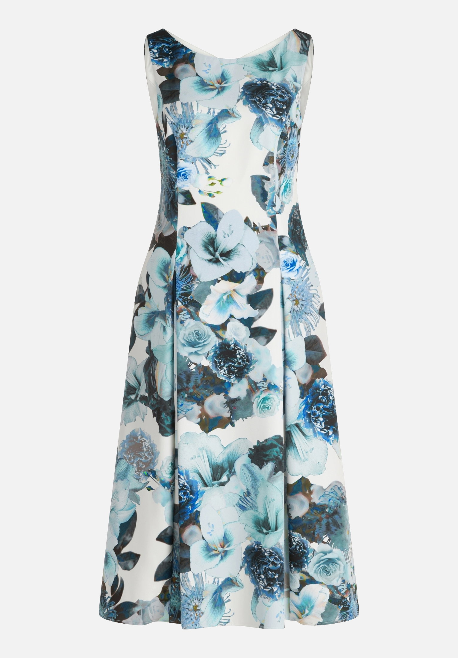 Kleid Kurz ohne Arm, Green/White #1