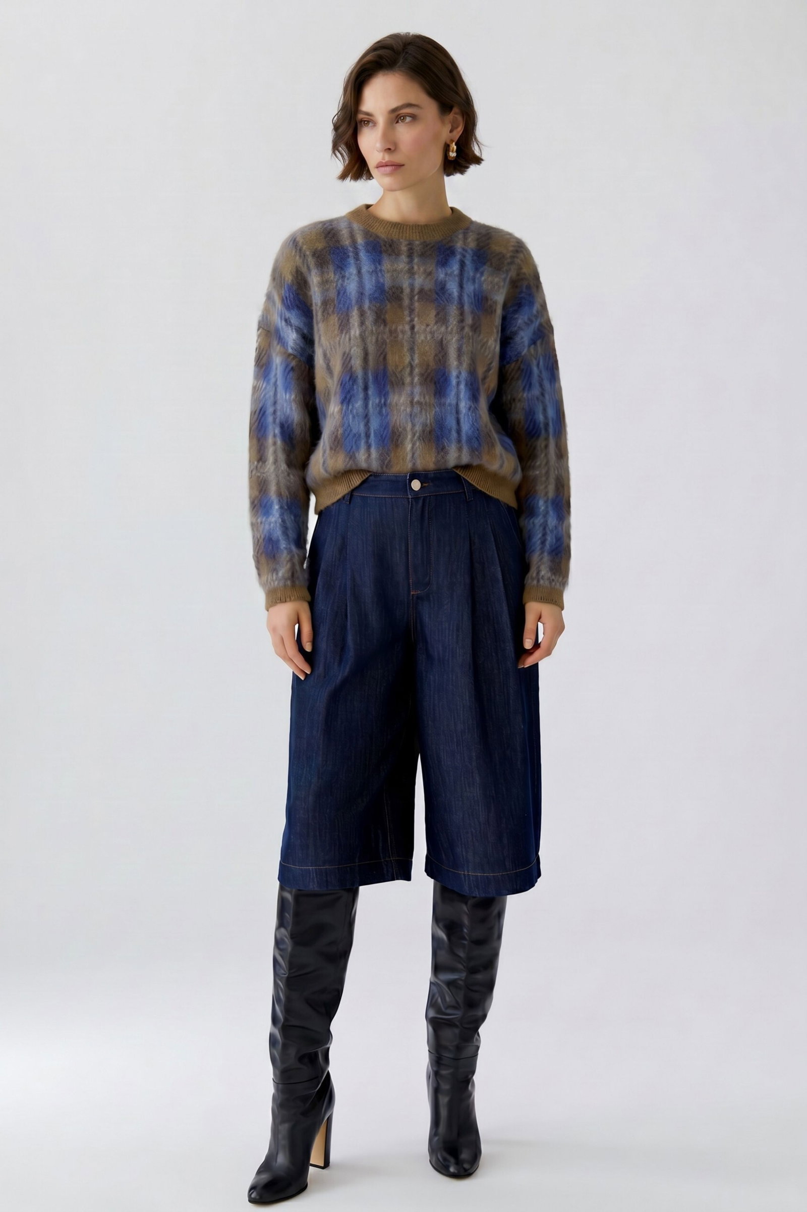 Pullover, lt brown blue #7