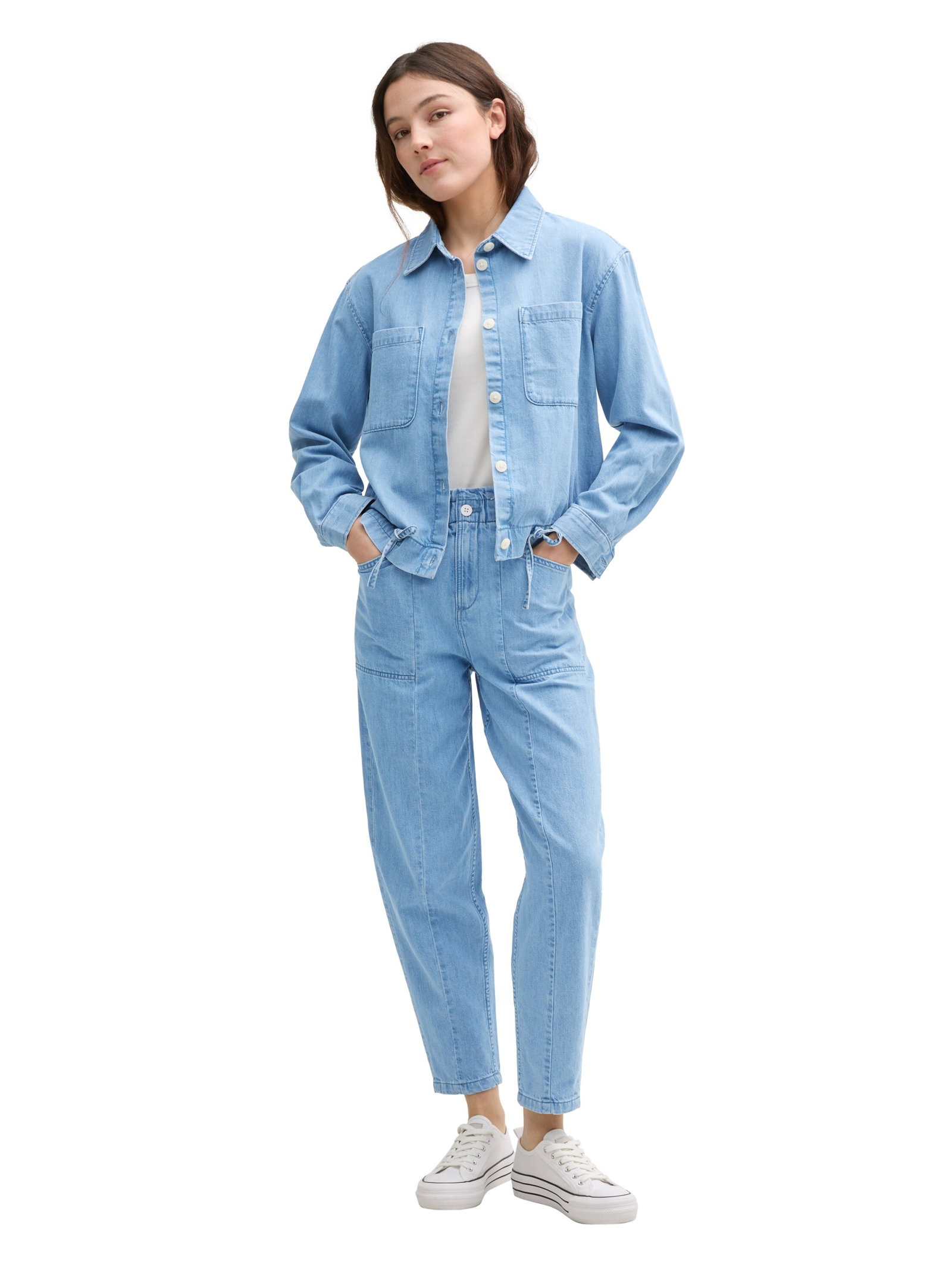 summer denim jacket, Used Bleached Blue Denim #3