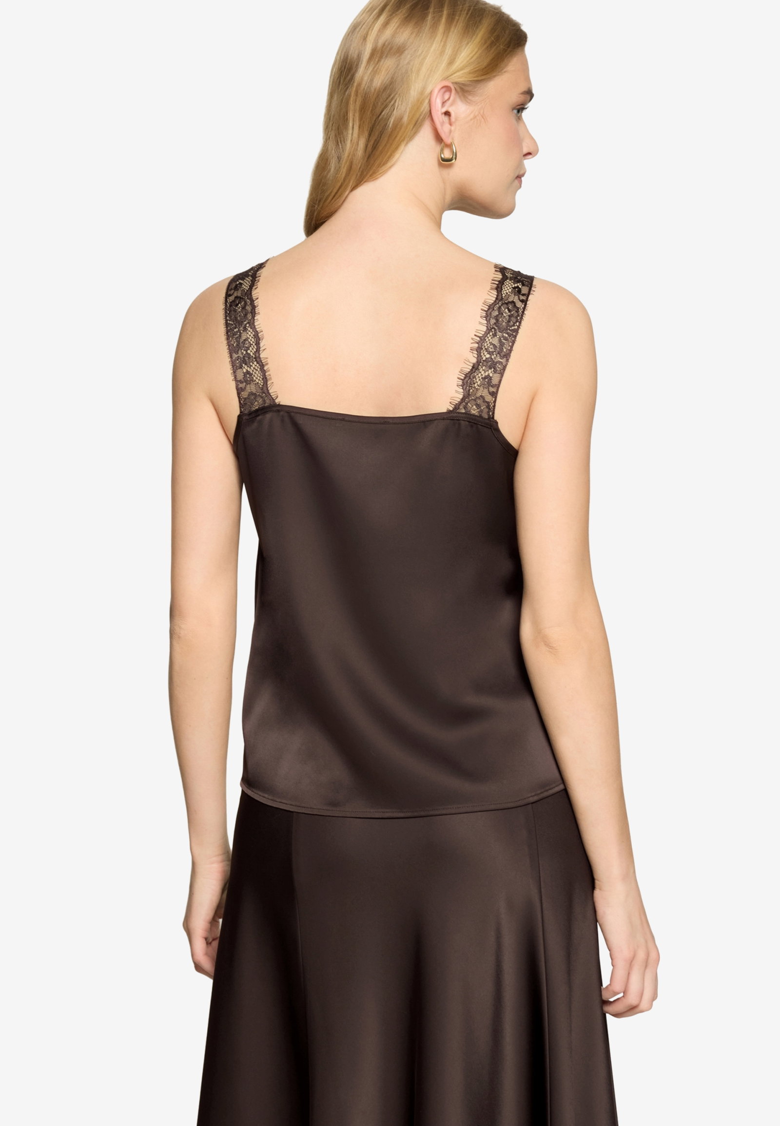 Bluse Kurz ohne Arm, Chocolate Plum #7