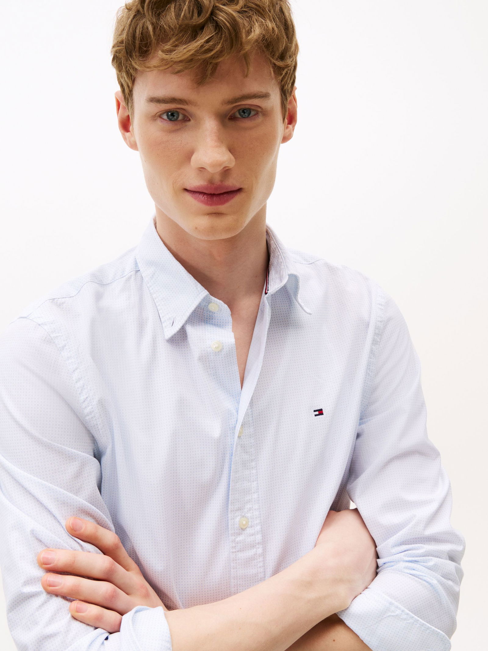Tommy Hilfiger |  Tommy Hilfiger Hemd Regular Fit  | M | optic white / carbon navy
