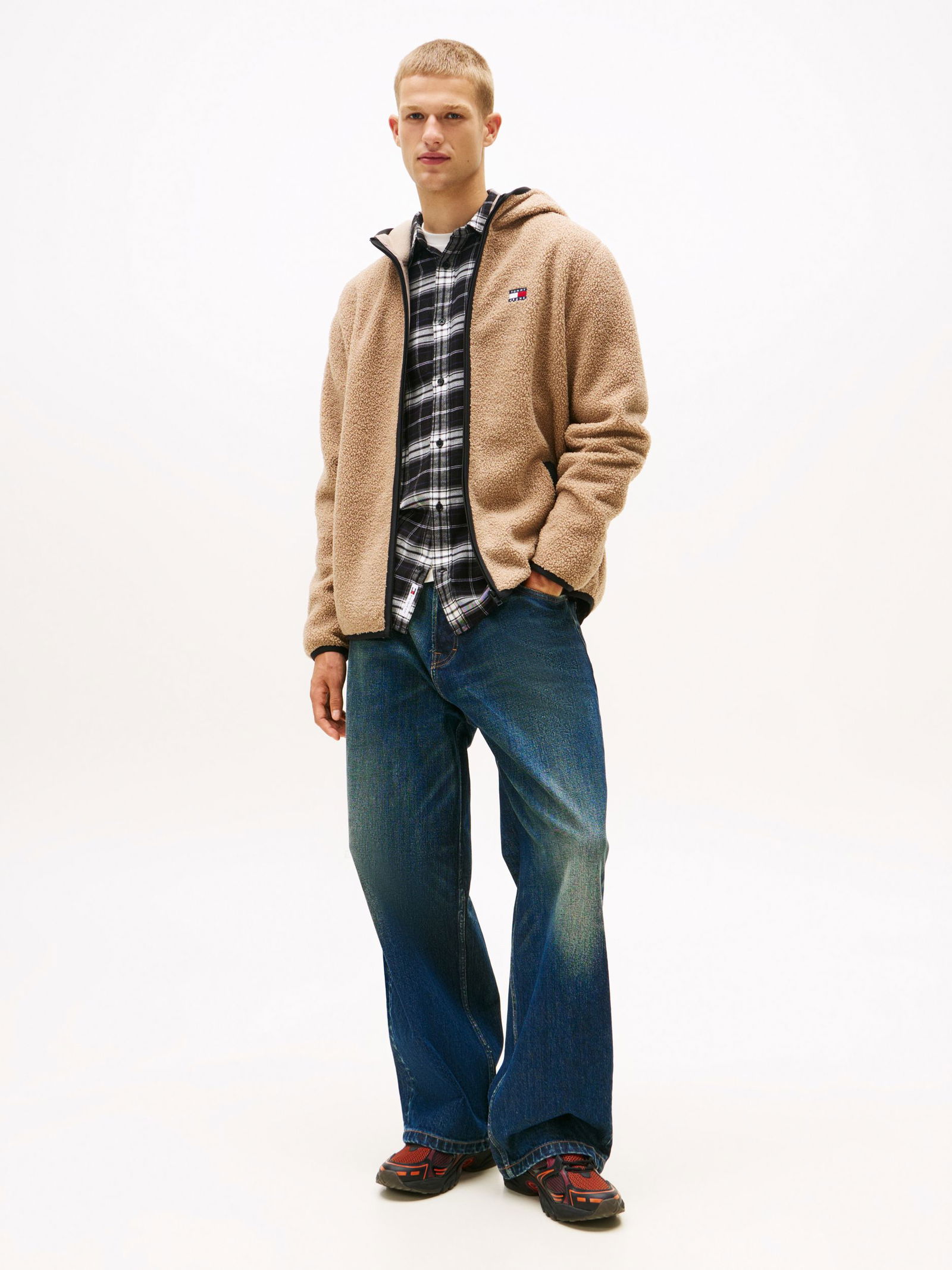 Tommy Jeans |  TJM REG BADGE TEDDY ZIP TRU EXT | XL | AFE