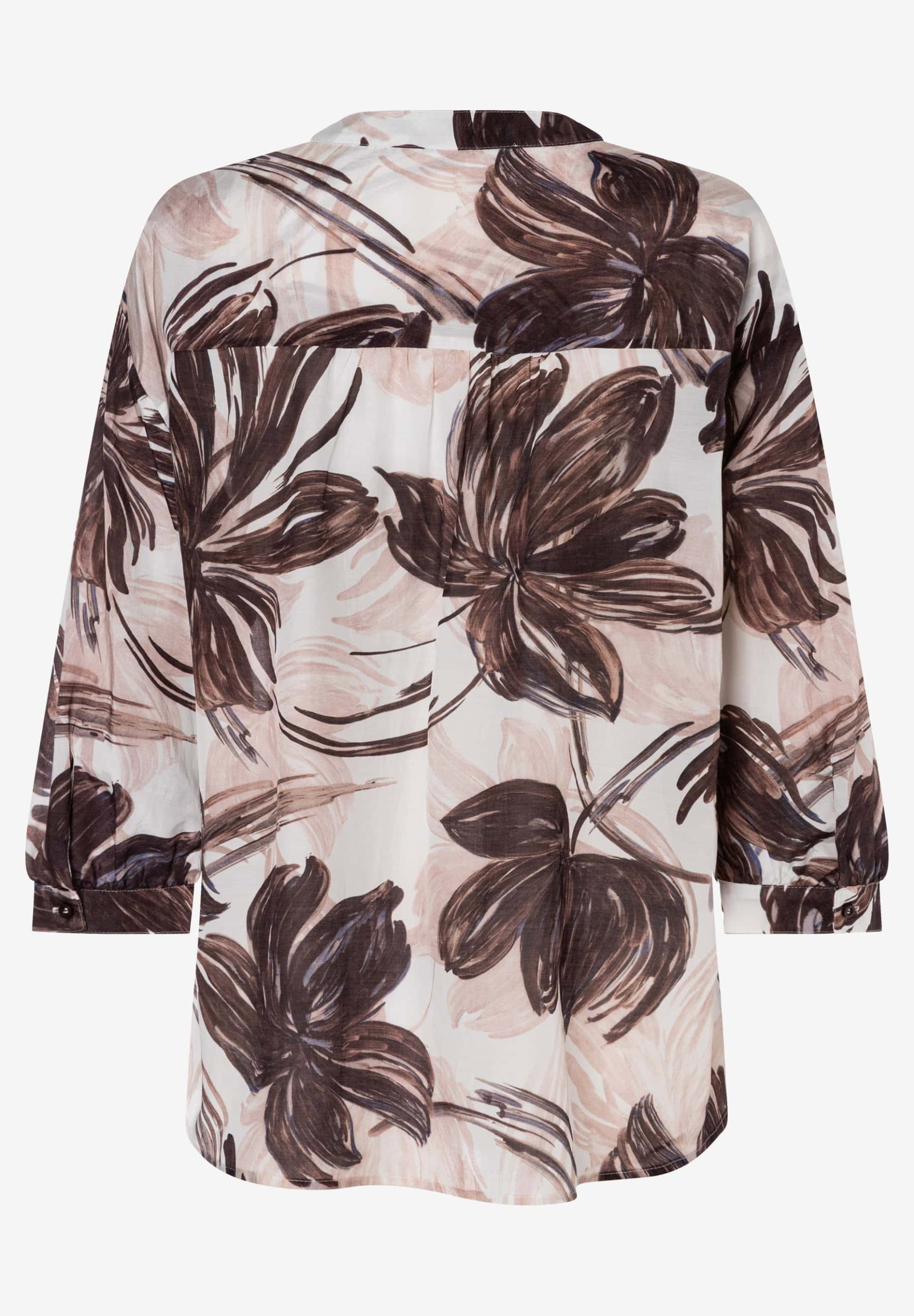 CO-Voile Print Blouse, brushstroke flower print #2