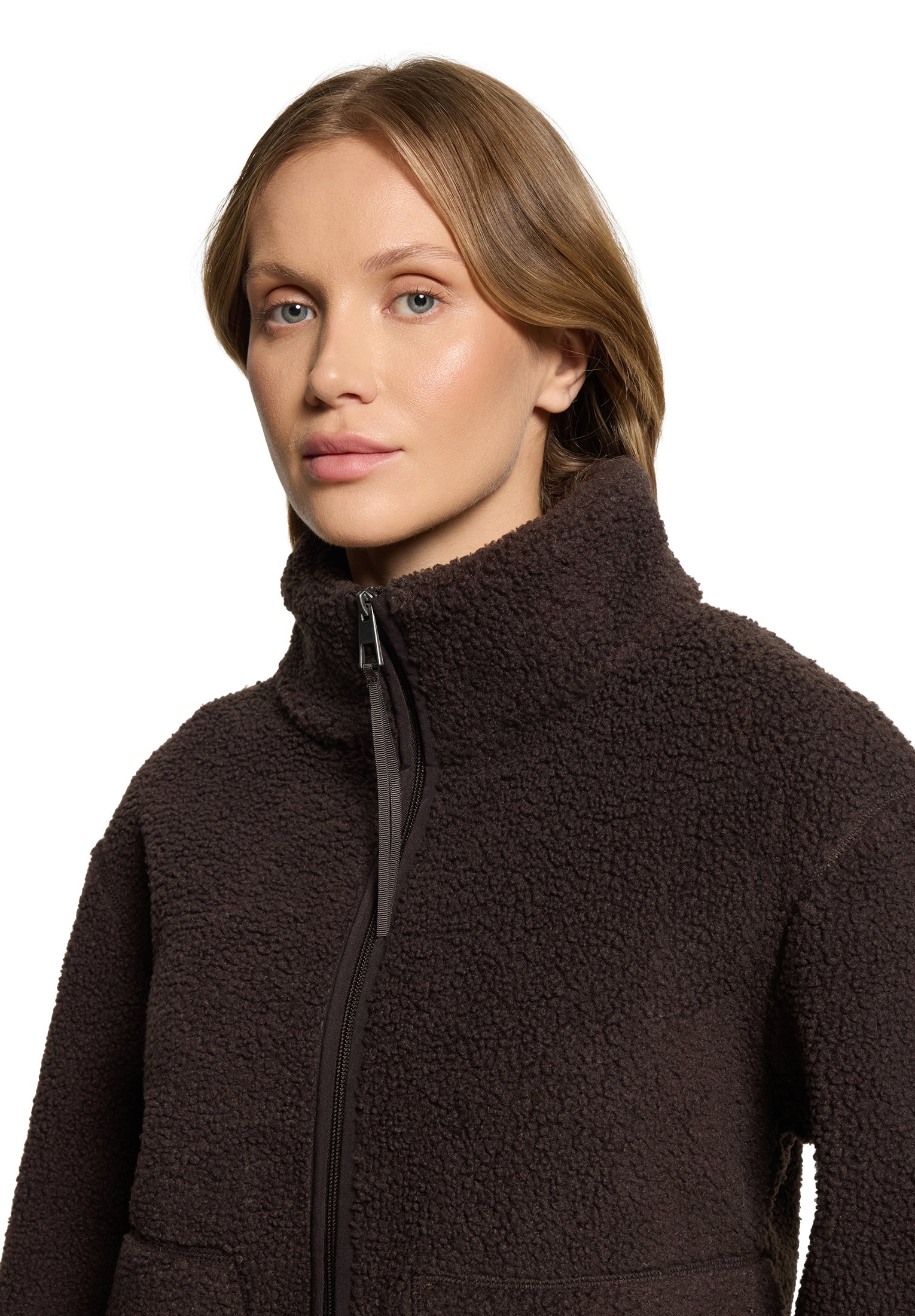 Sweat Jacke Kurz 1/1 Arm, Black Coffee #6