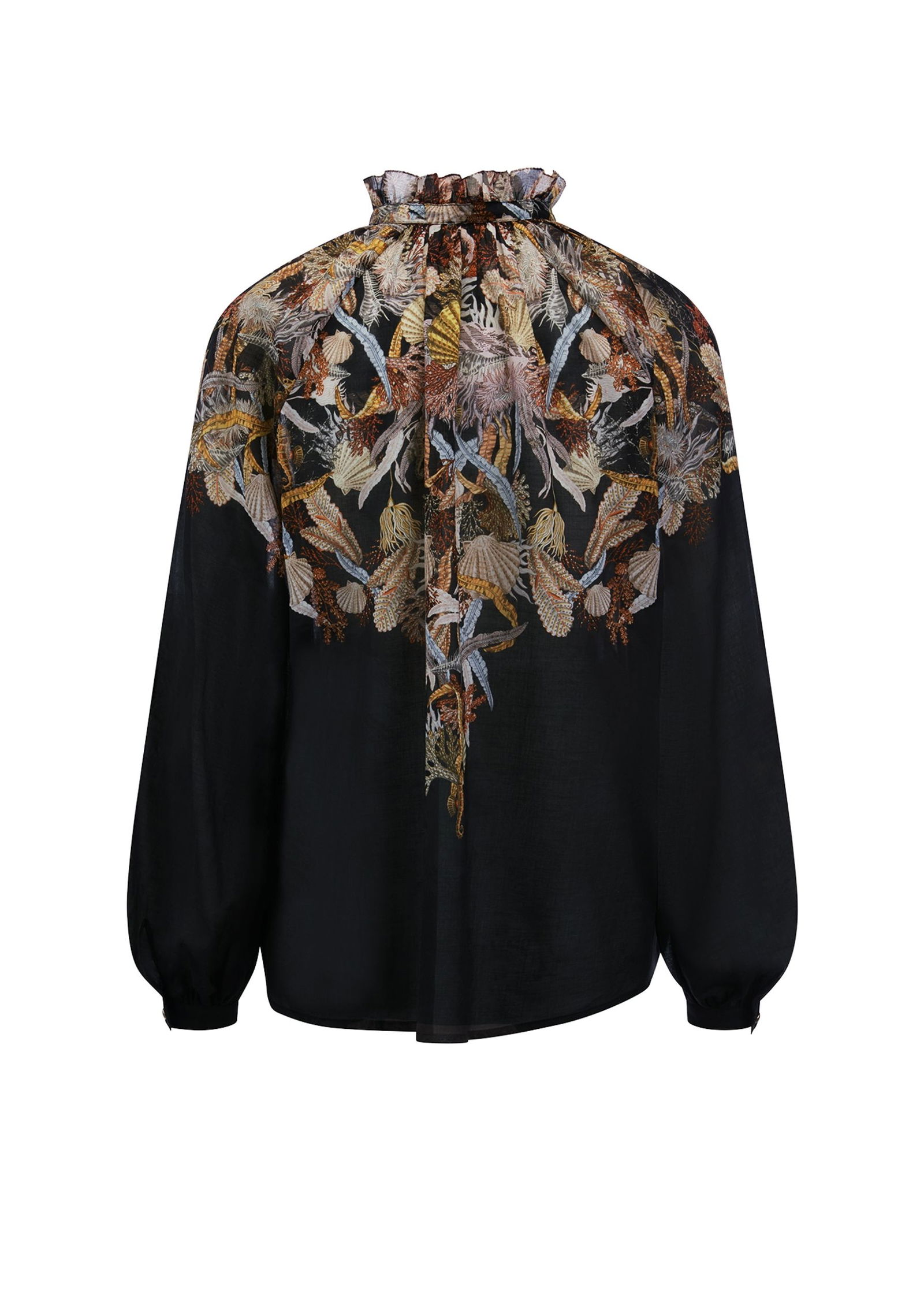 Riani |  Riani Druckbluse  | 40 | black patterned