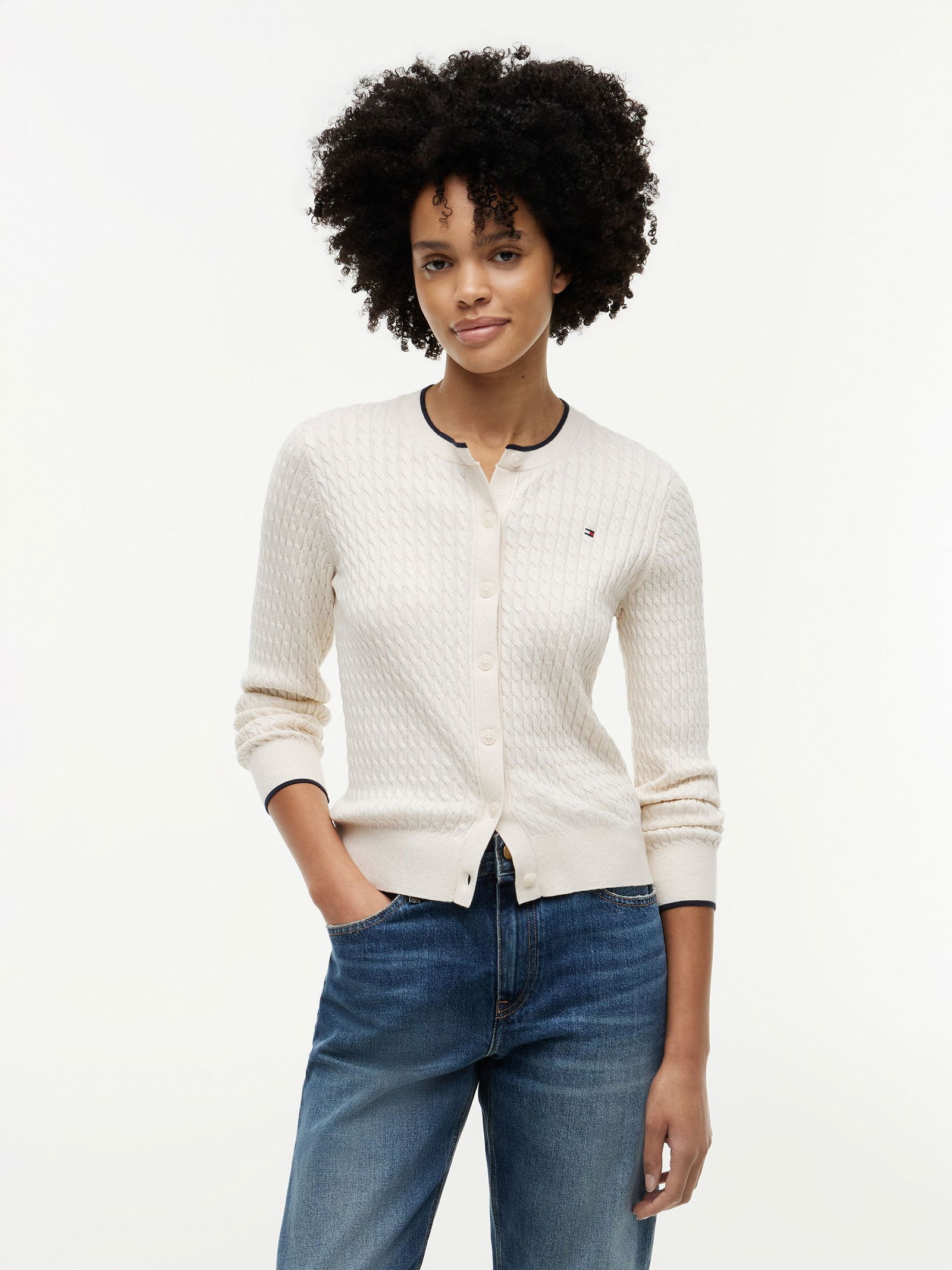 Tommy Hilfiger |  Tommy Hilfiger Strickjacke | Cardigan  | S | heather ivory petal