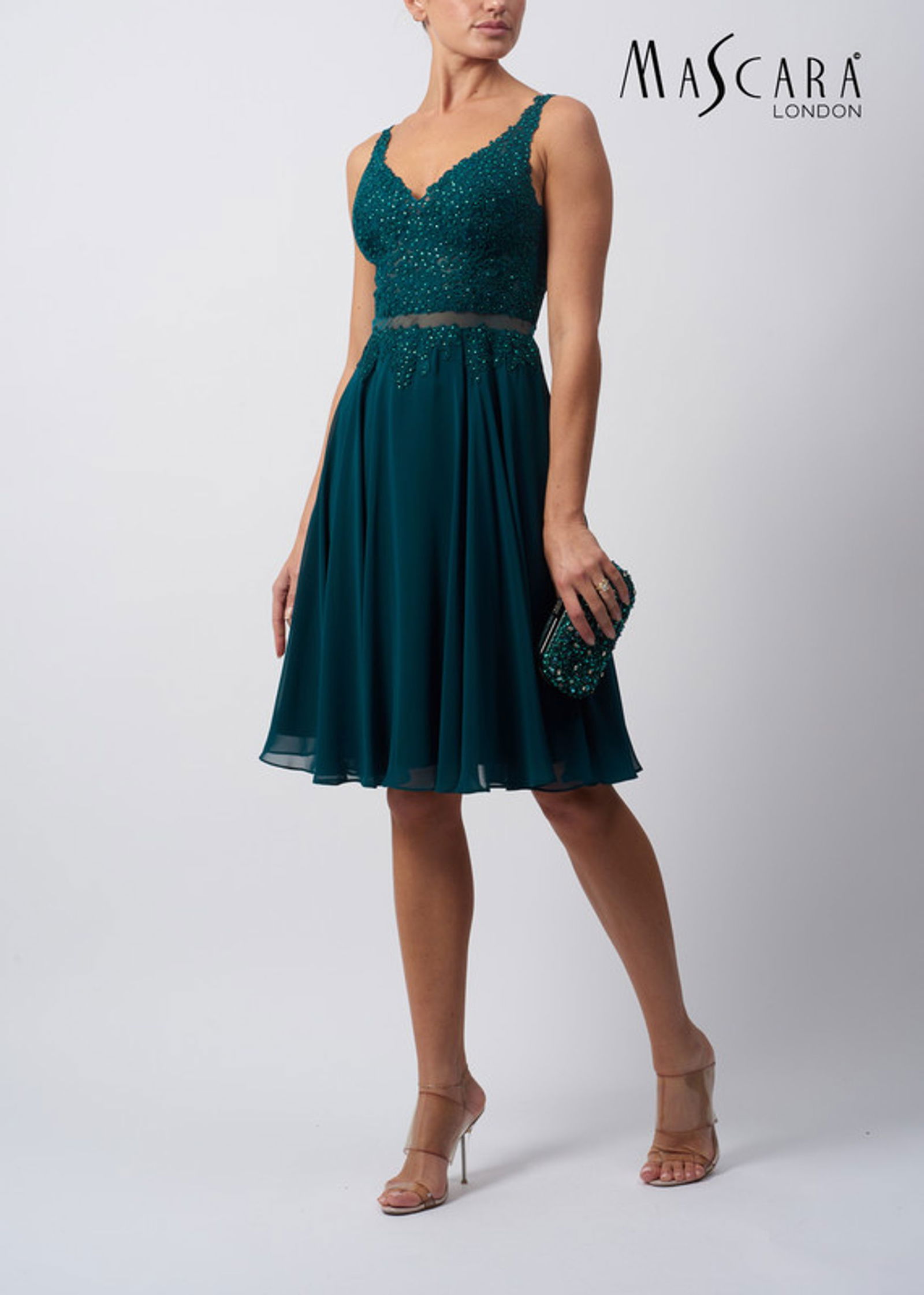 288d0725f78b08f039cae5680aede063 Mascara London | Mascara London Kurzes Kleid | 38 | forest