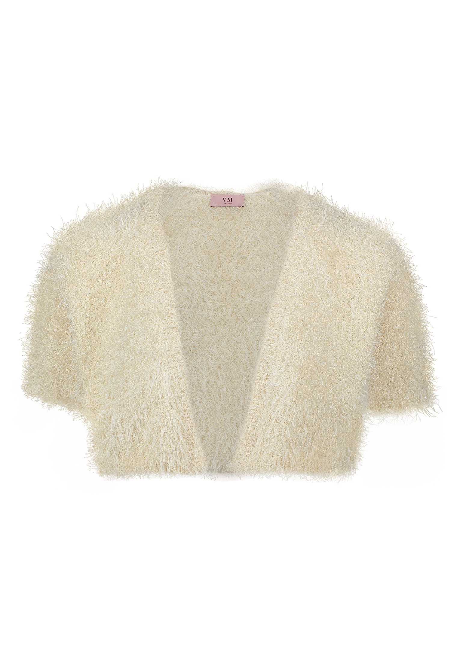 Strickjacke Kurz 1/2 Arm, Pearled Ivory #1