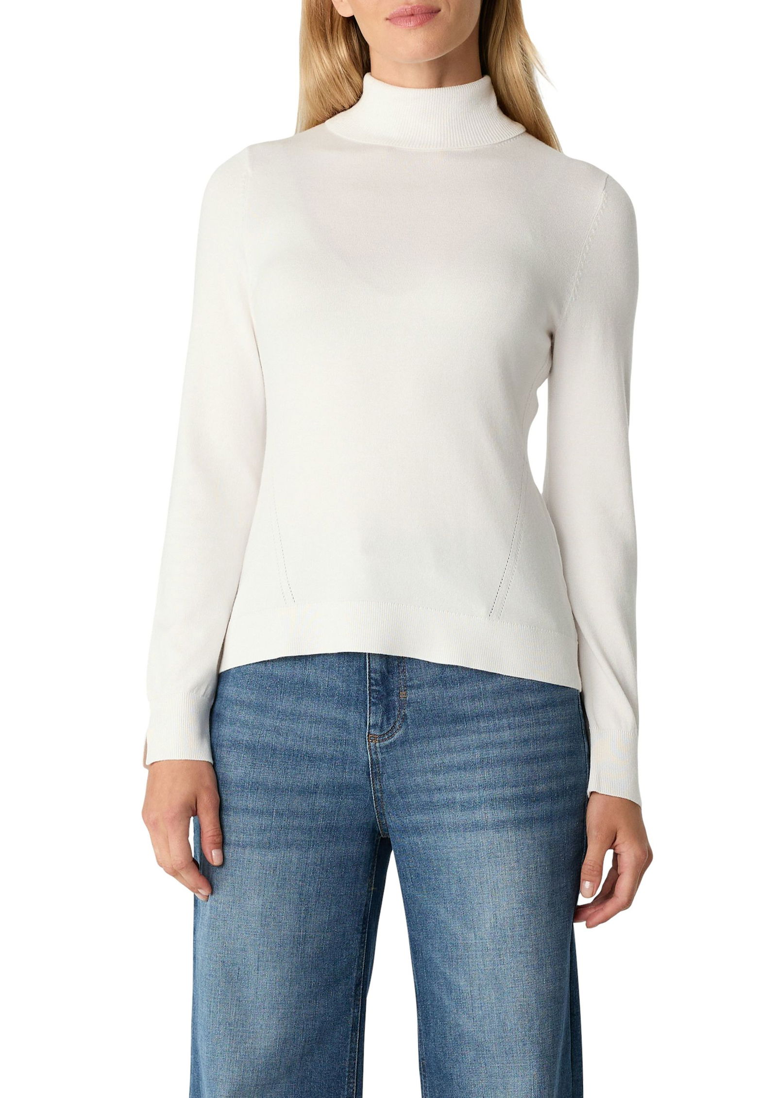Comma | Comma Rollkragenpullover | 42 | weiß