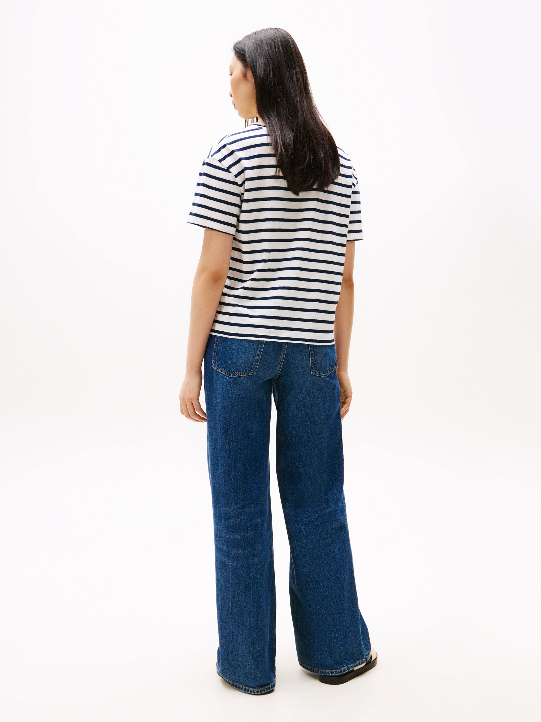 Tommy Hilfiger |  Tommy Hilfiger Shirt  | XXL | breton ecru/dark night navy stp