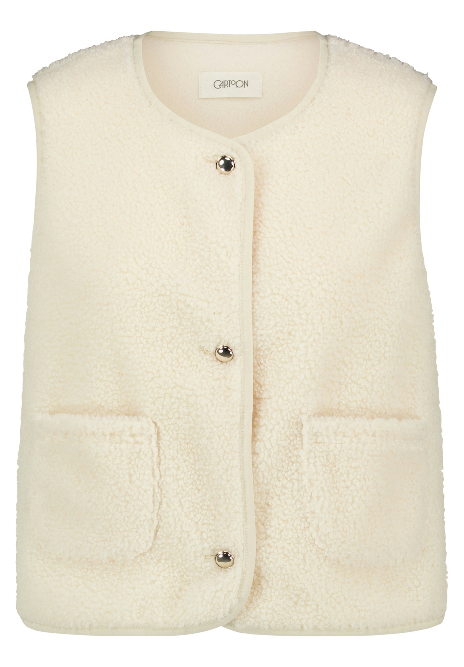 Sweat Jacke Kurz ohne Arm, White Swan #1