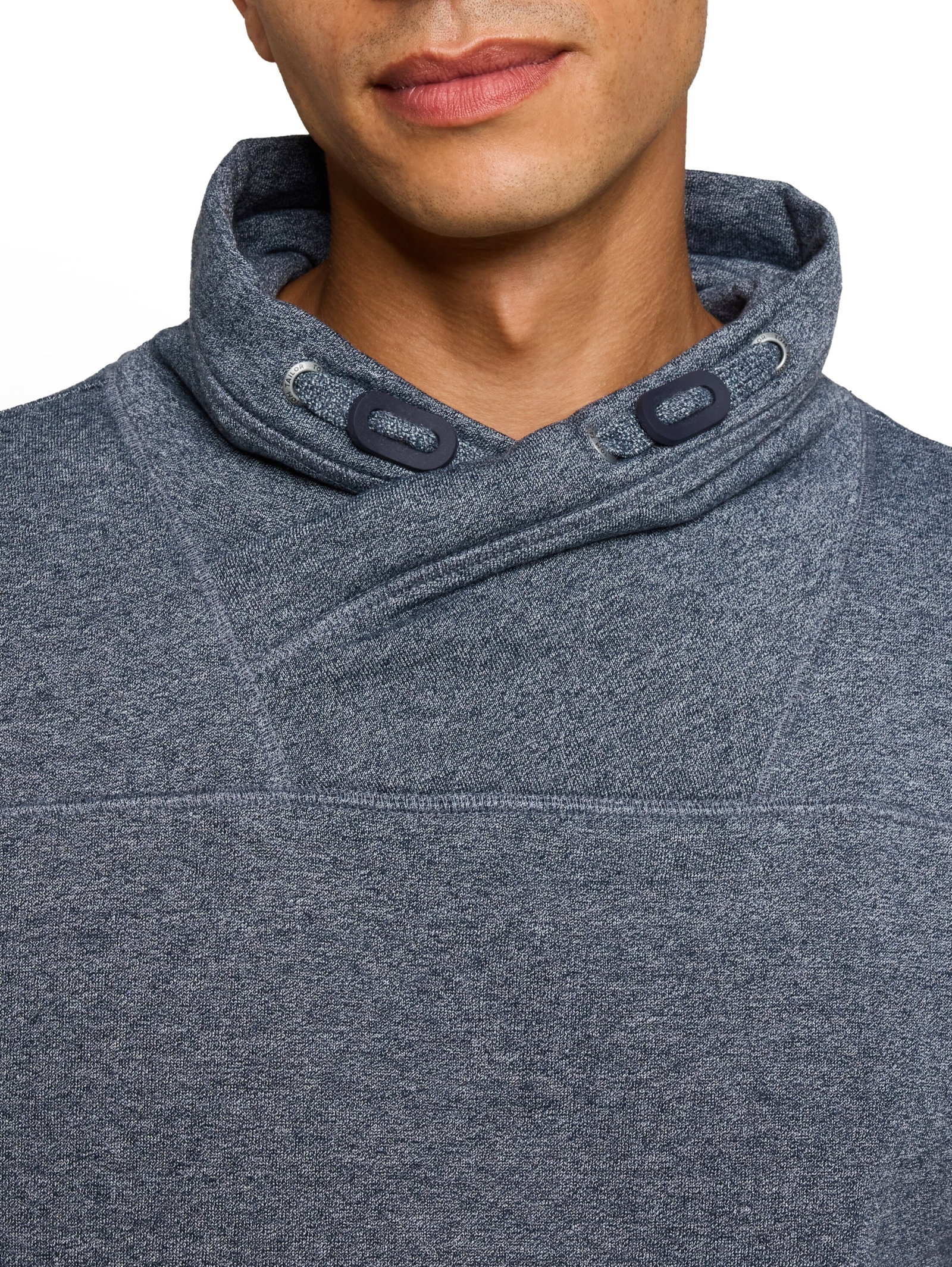 structured snood, navy grindle structure #5