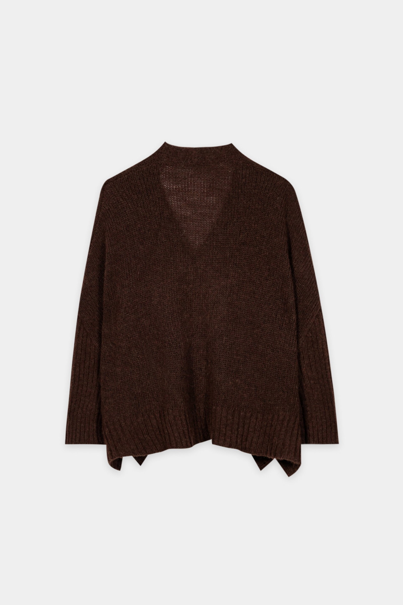 Luisa Cerano Cape-Cardigan Strickjacke aus Alpaka-Mix marone #6