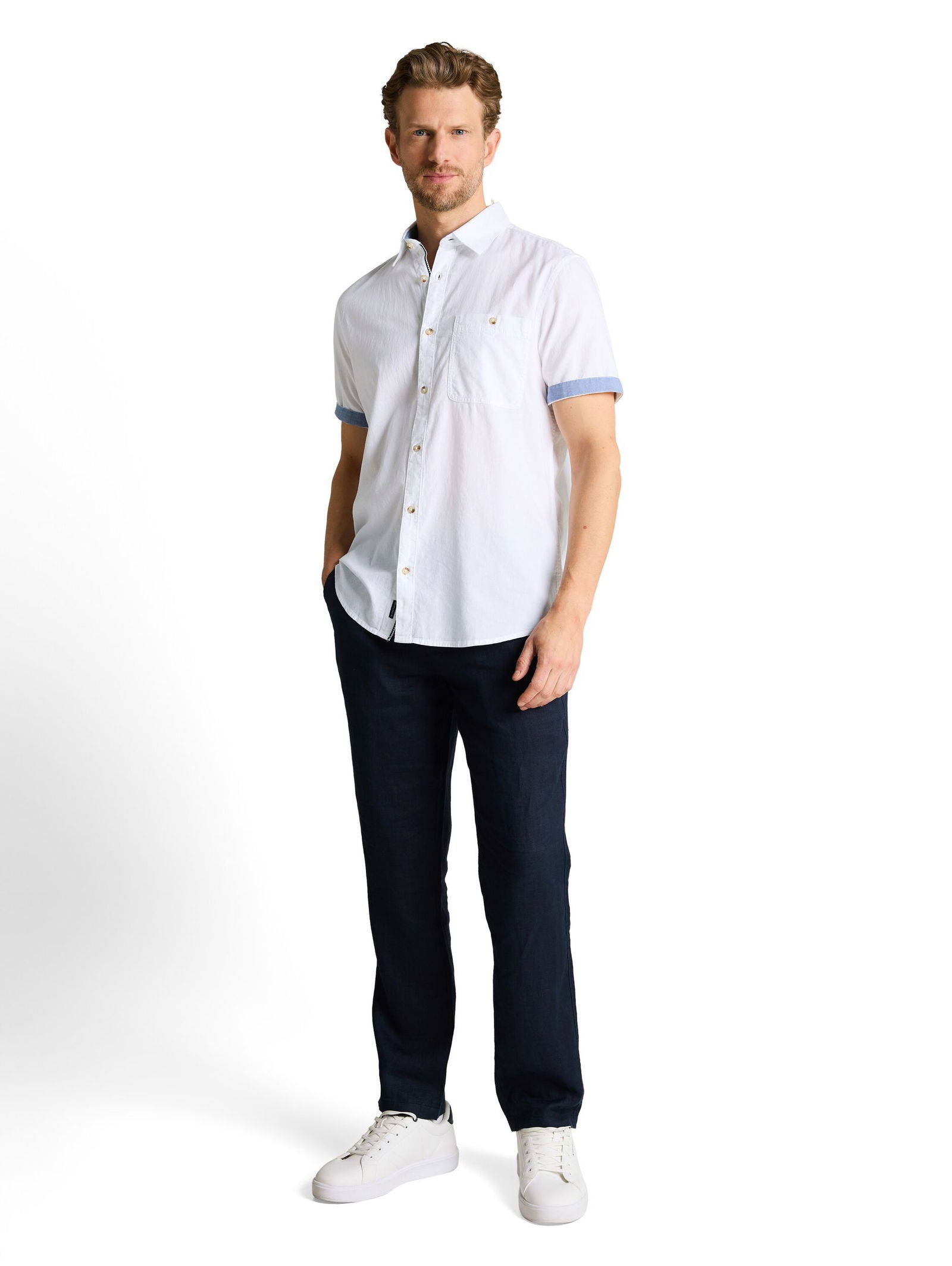 Tom Tailor |  Tom Tailor Hemd Slim Fit  | M | white