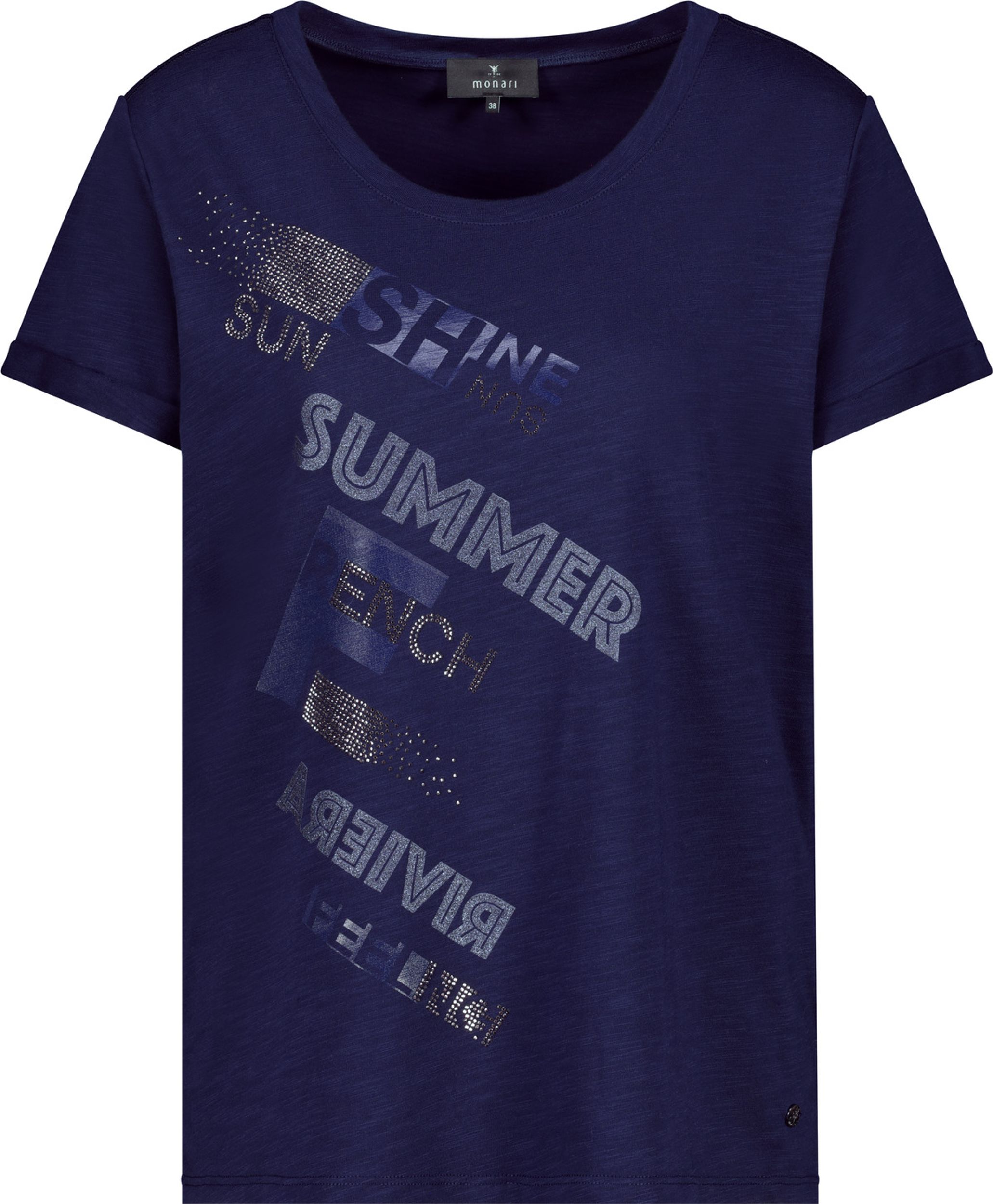 Monari |  T-Shirt, navy blue | 44 | navy blue