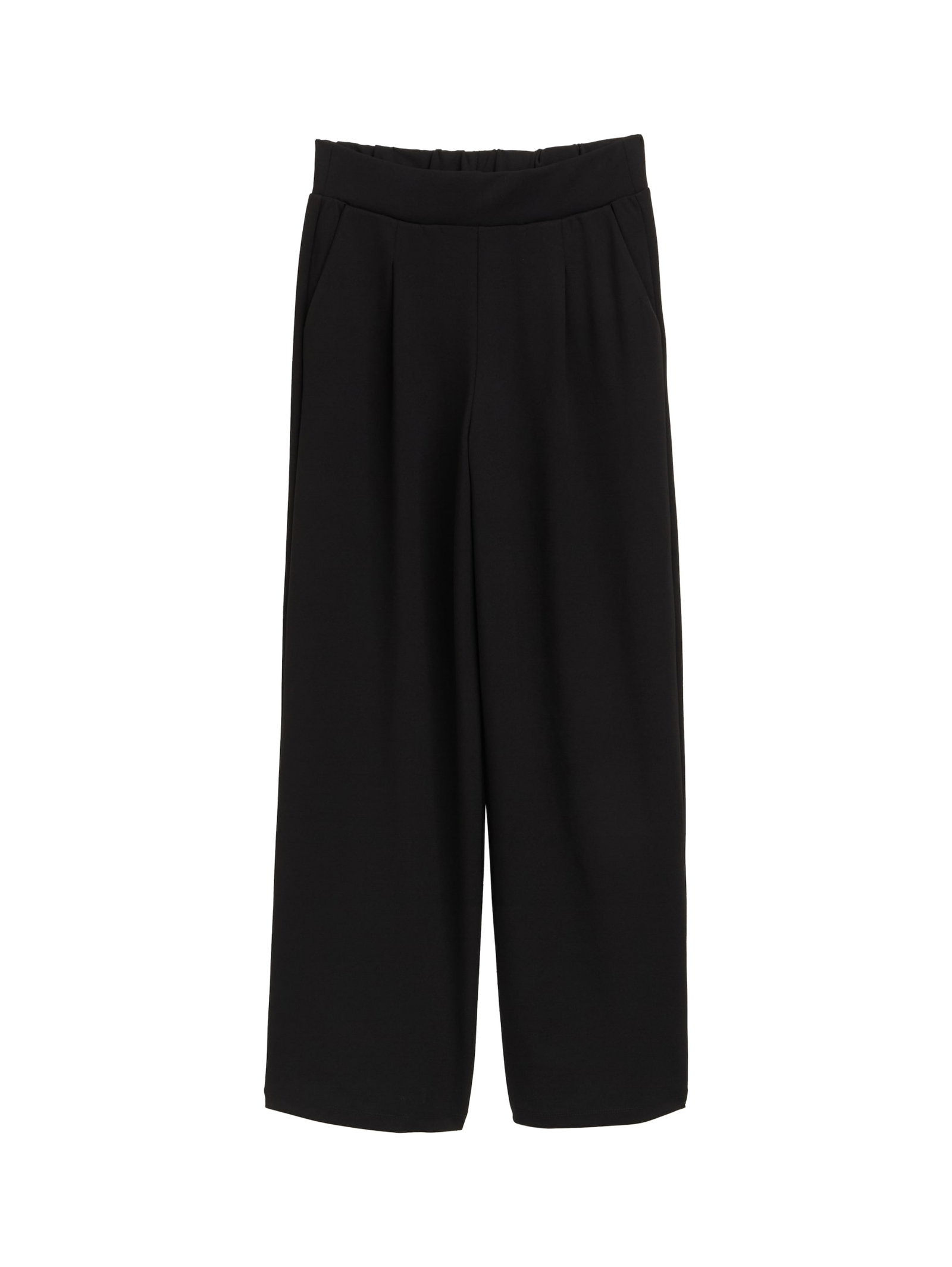 pleated wide leg pants, deep black #1