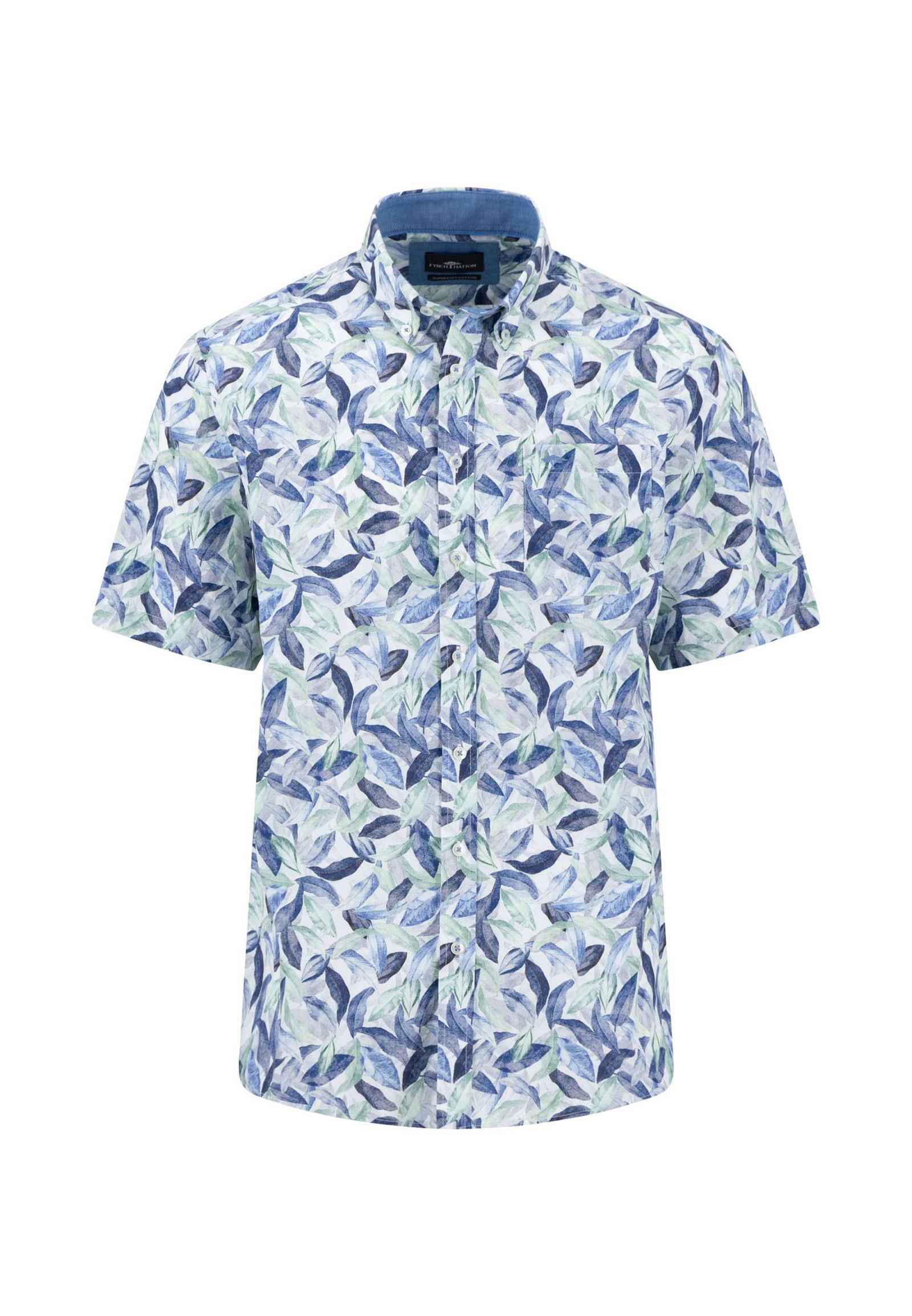 Fynch Hatton |  Fynch Hatton Hemd Regular Fit  | 3XL | crystal blue