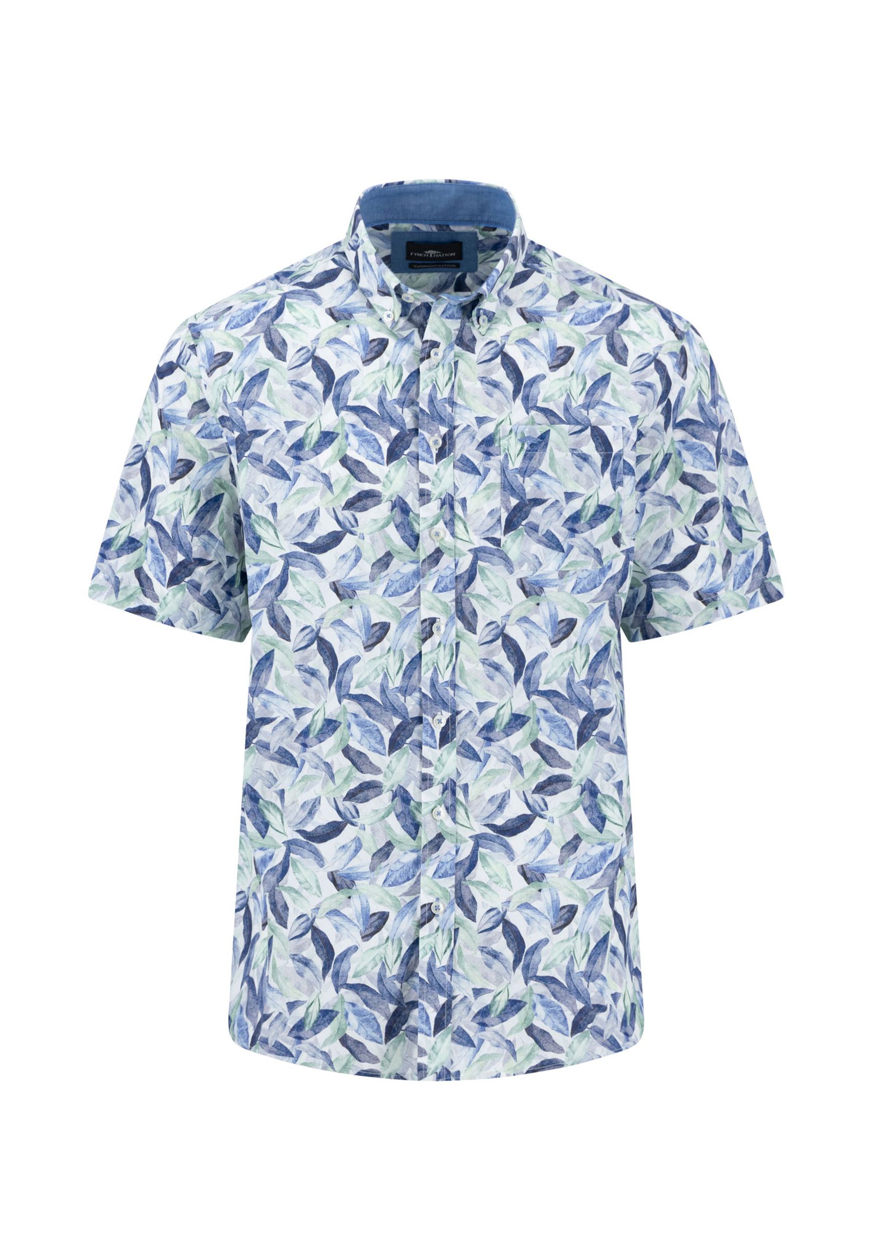 Fynch Hatton |  Fynch Hatton Hemd Regular Fit  | 3XL | crystal blue
