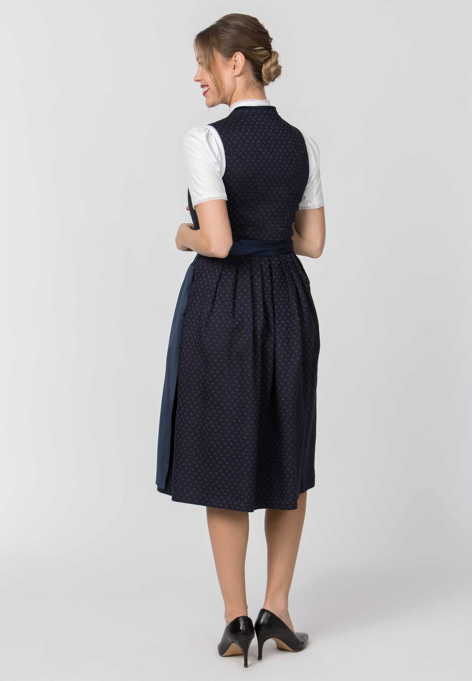 Stockerpoint Heimatgwand Dirndl Mididirndl Marlina dunkelblau 70cm #2