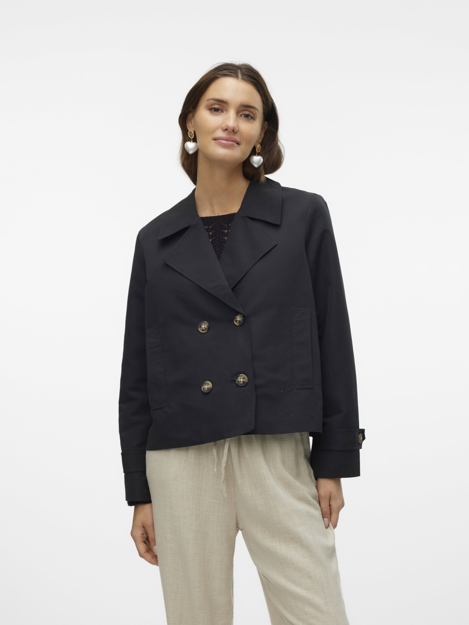 VMCHLOEMIA SHORT TRENCHCOAT NOOS, Black #1