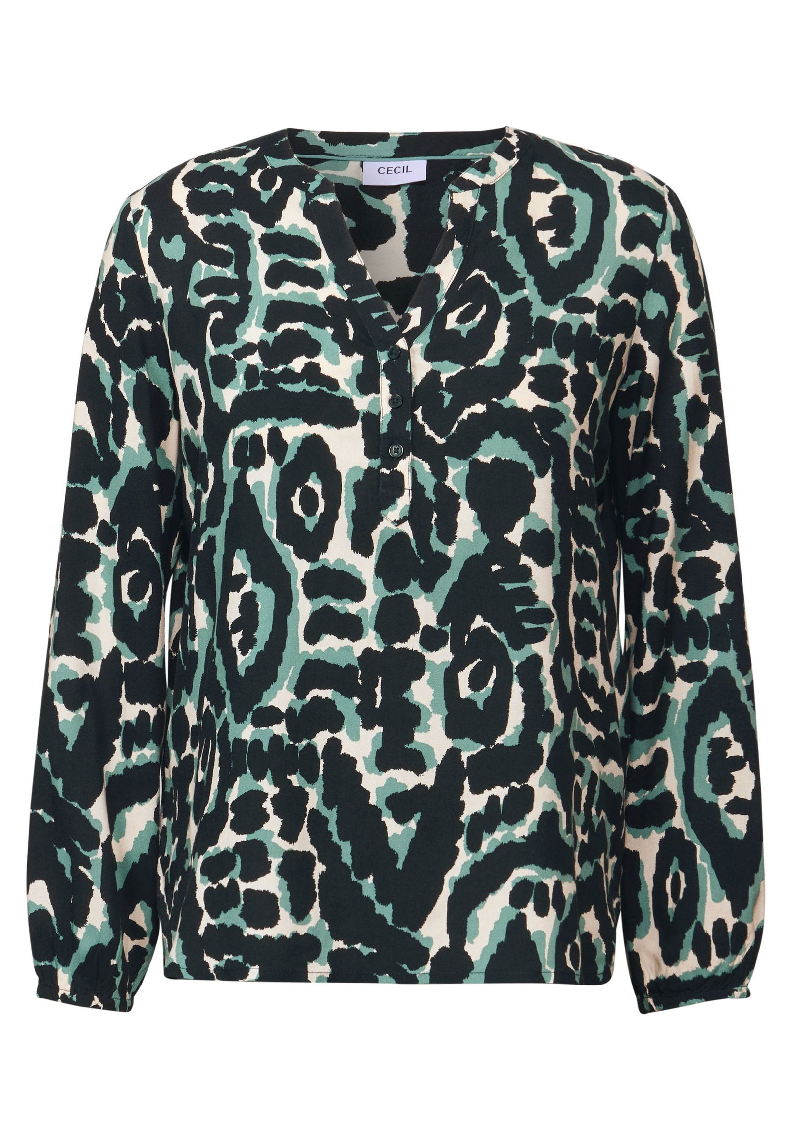 CECIL |  CECIL Druckbluse  | XL | ink green