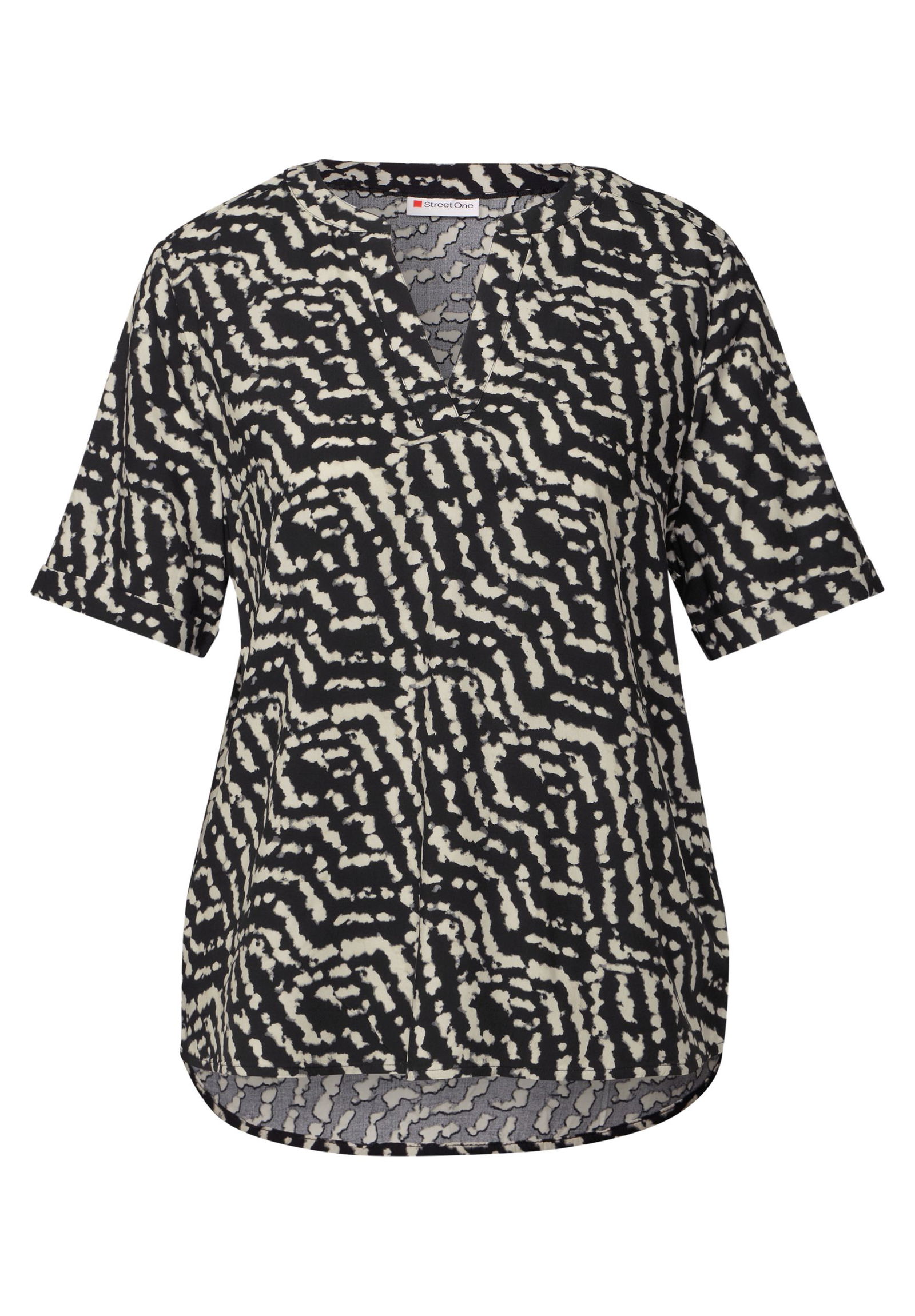 6a10f2a64acf526acb782add950aefec Street One | Street One Druckbluse | 42 | black
