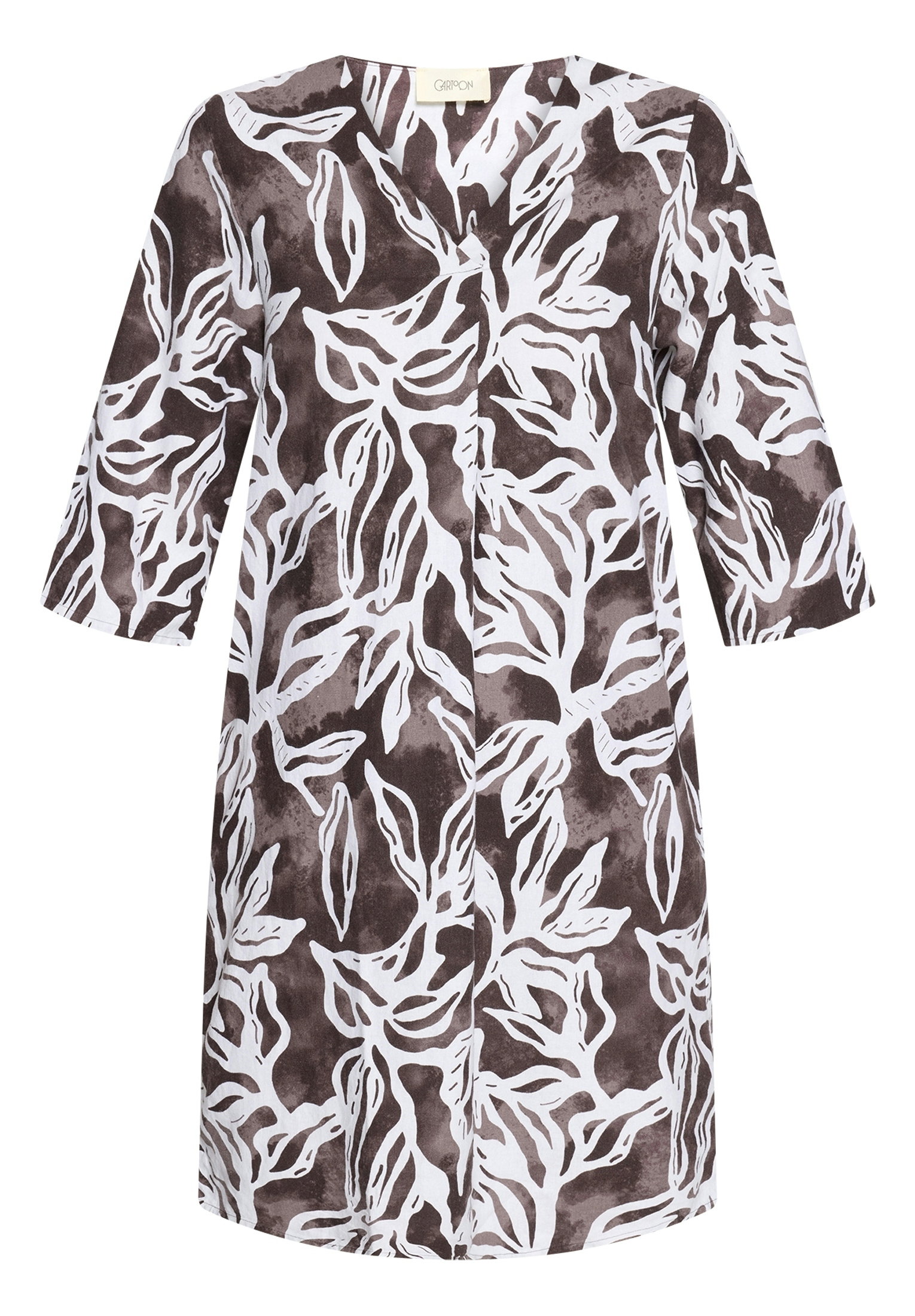 Kleid Kurz, Cream/Brown #1