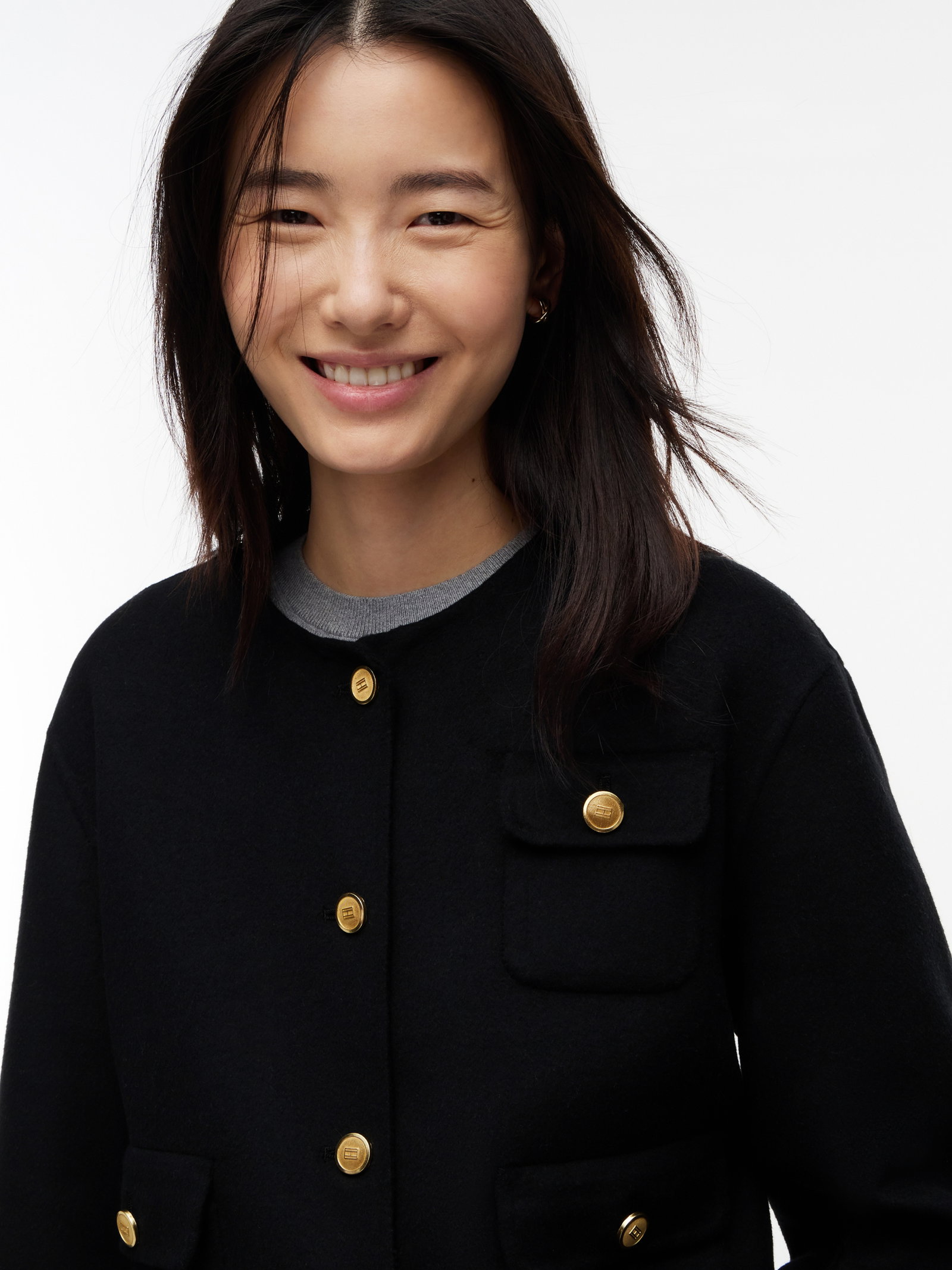 DF WOOL LADY JACKET WITH FUR, BLACK #3