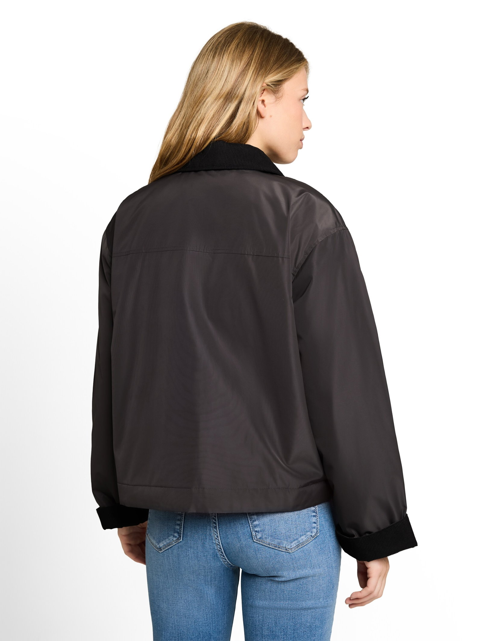 winter jacket with corduroy co, Coal Mine Grey #4
