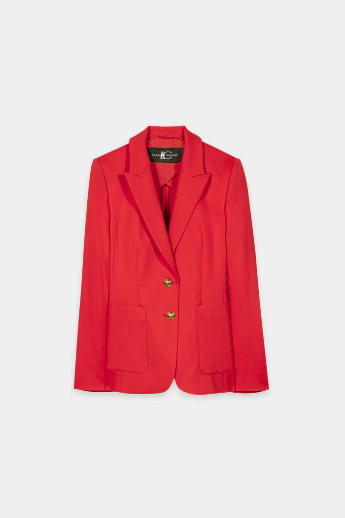 Luisa Cerano Gabardine-Blazer cherry red #2