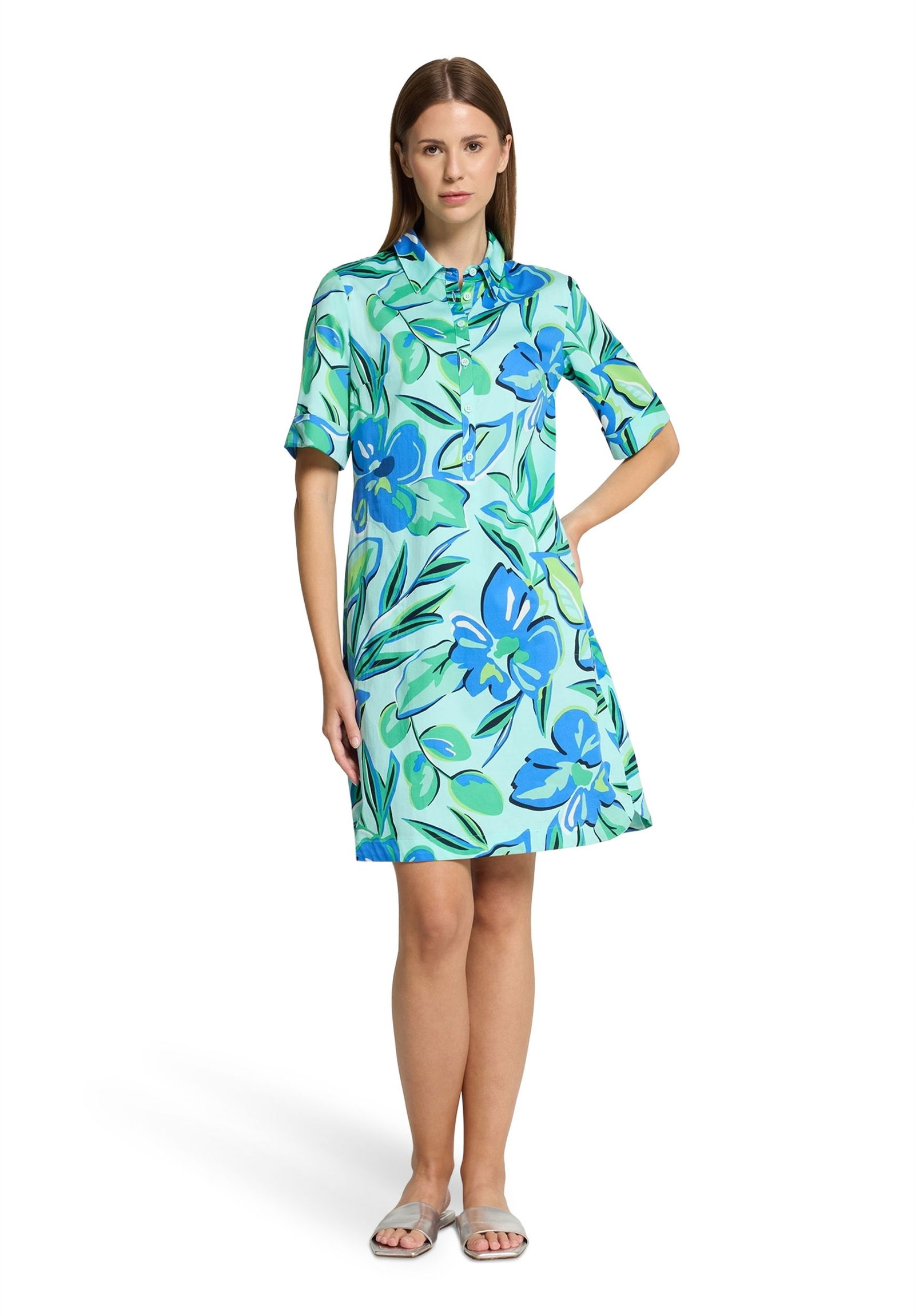 Betty Barclay |  Betty Barclay Hemdblusenkleid | 44 | green/blue
