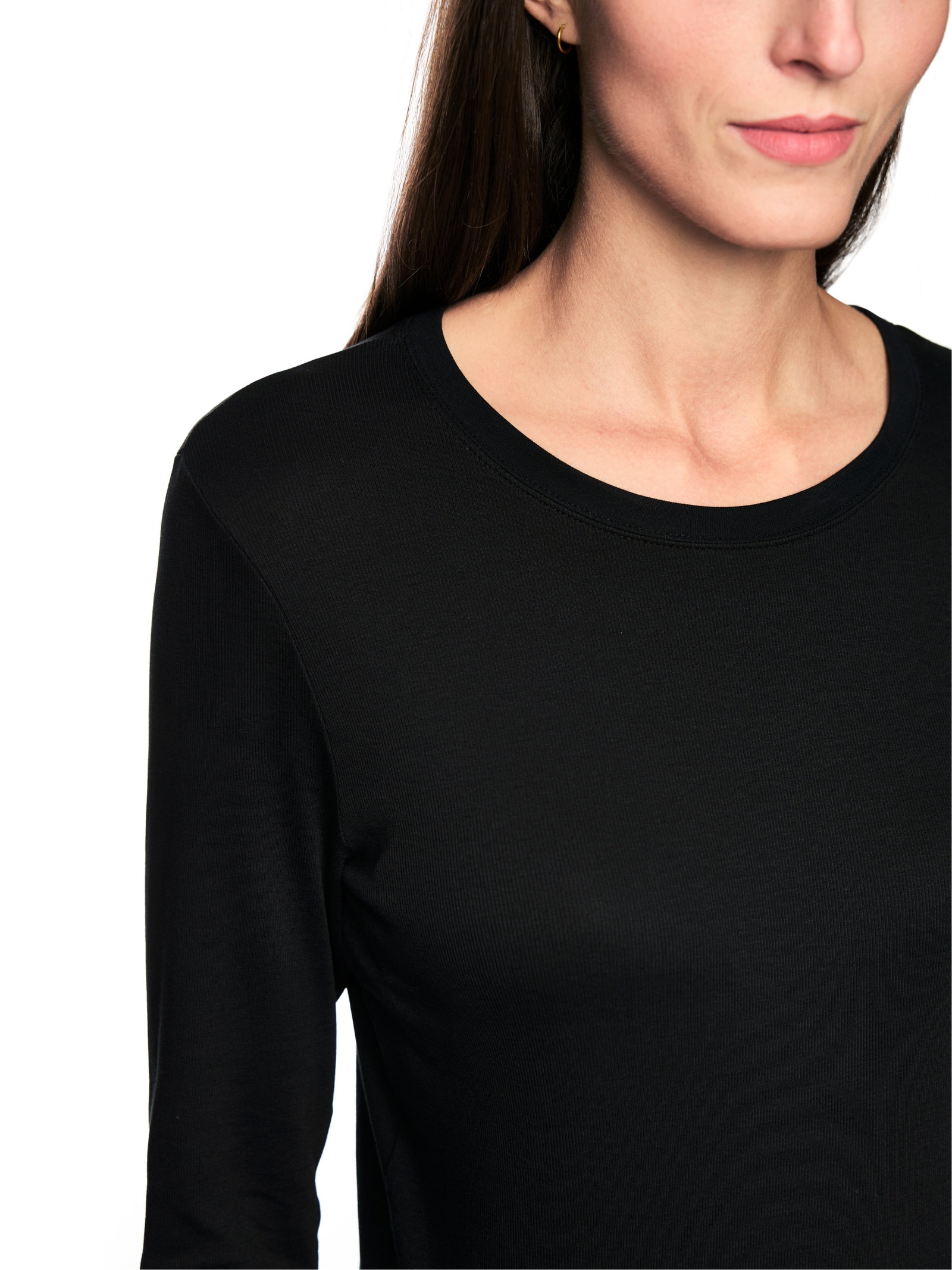 Klassisches Langarmshirt unifarben #4