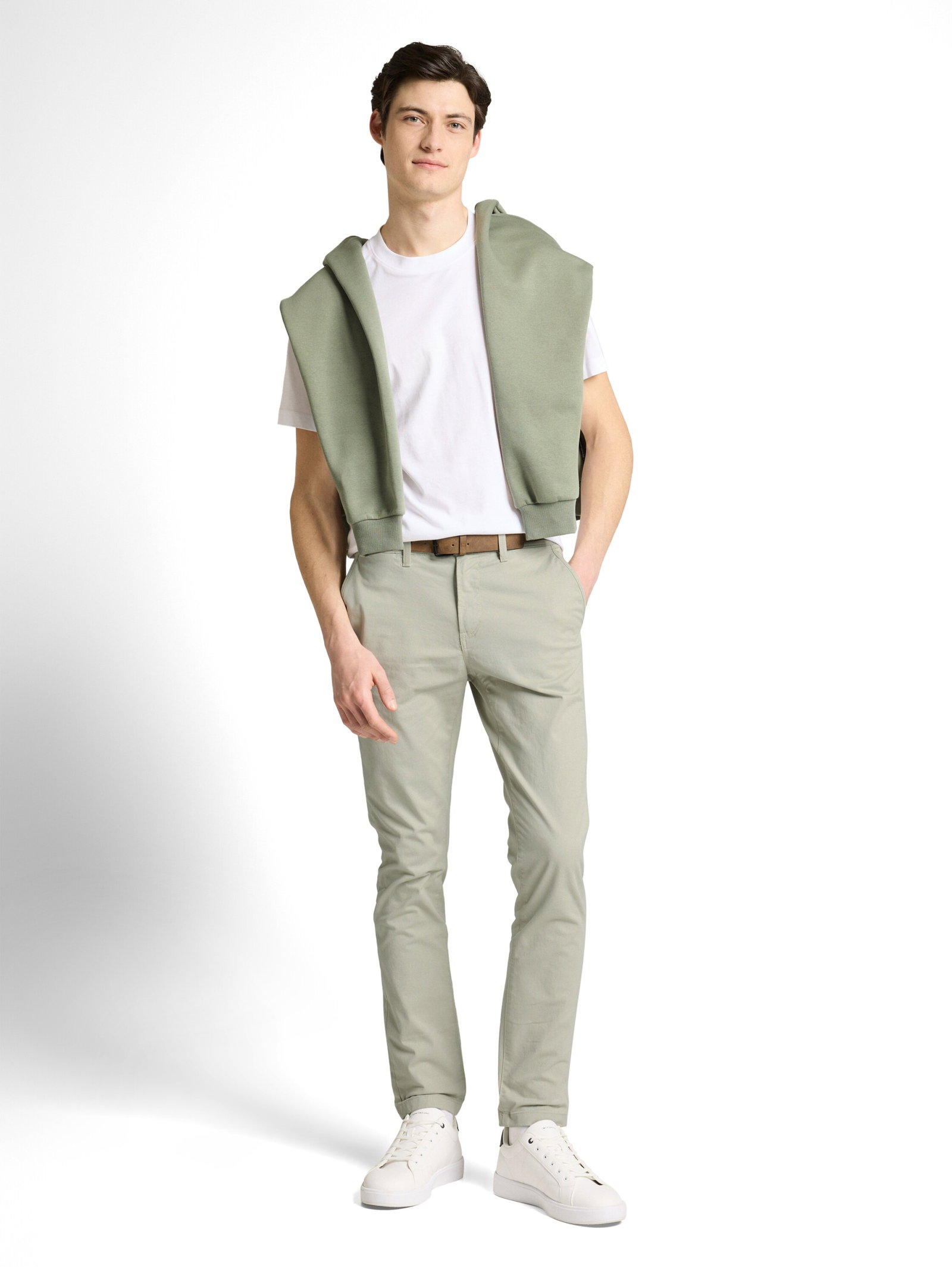 slim chino with belt, elemental grey #5