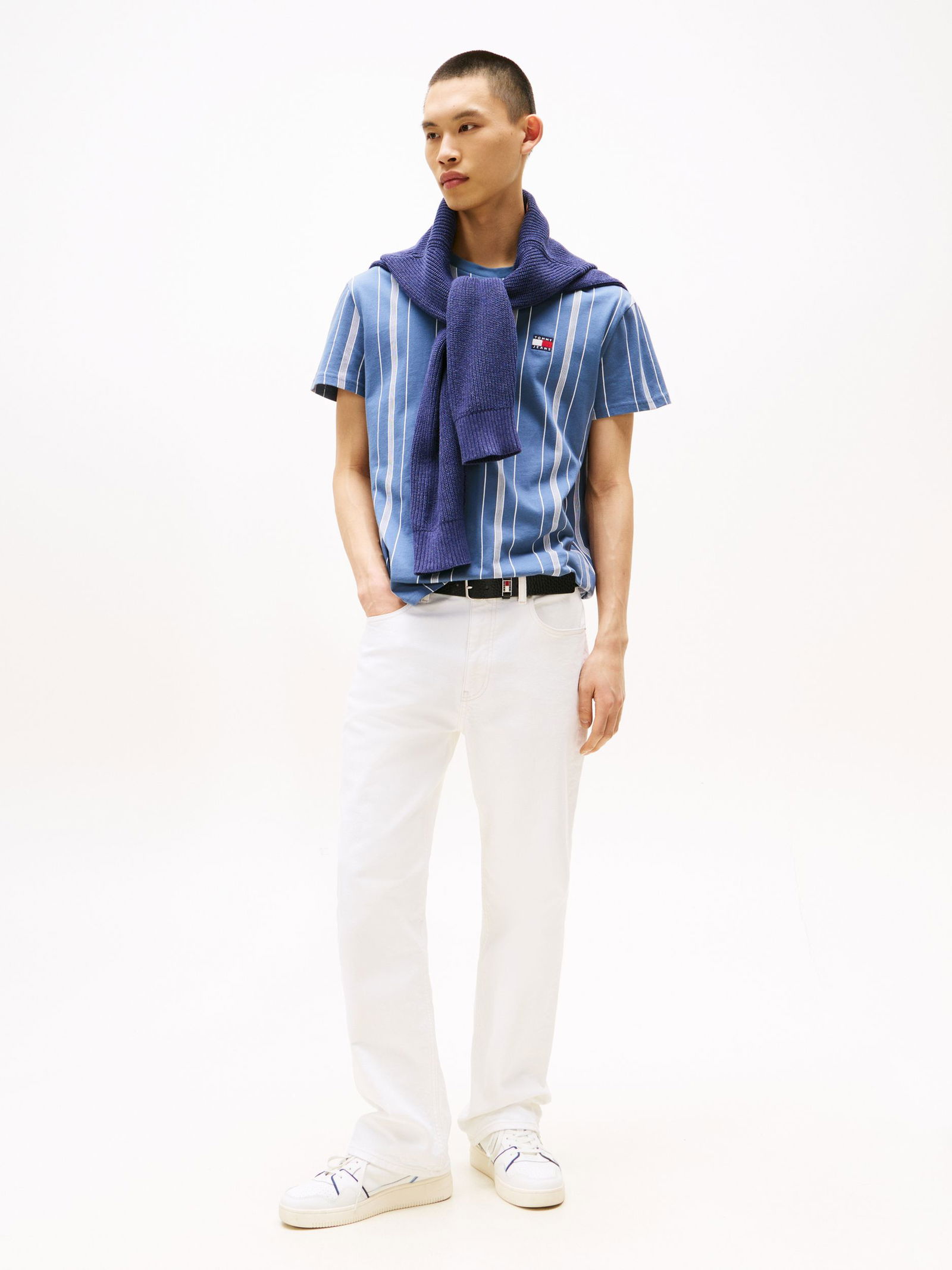 Tommy Jeans |  Tommy Jeans Shirt  | M | blue spell / stripe