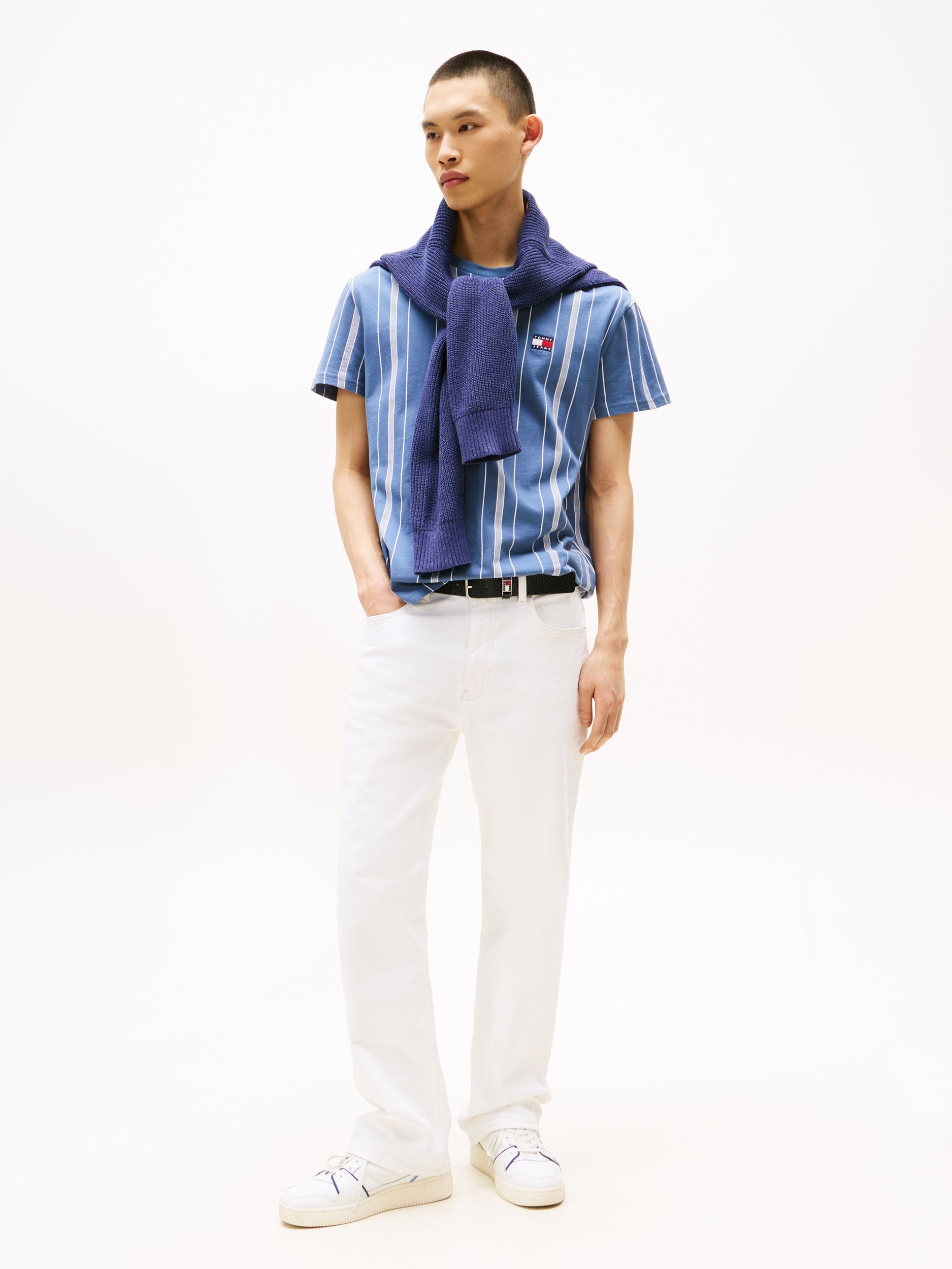 Tommy Jeans |  Tommy Jeans Shirt  | M | blue spell / stripe