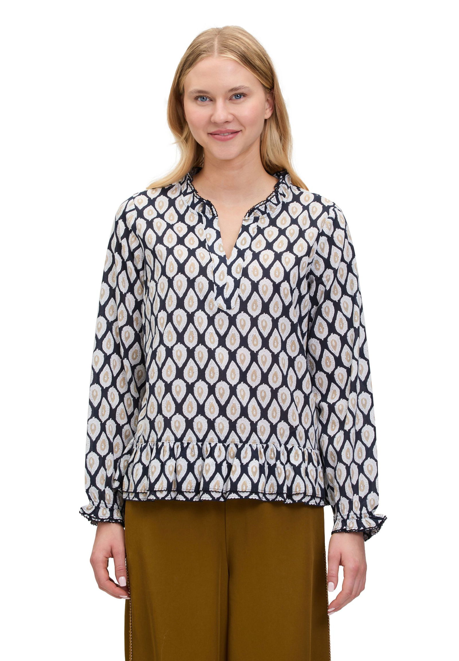  |  Bluse Kurz 1/1 Arm, Blue/Nature | 42