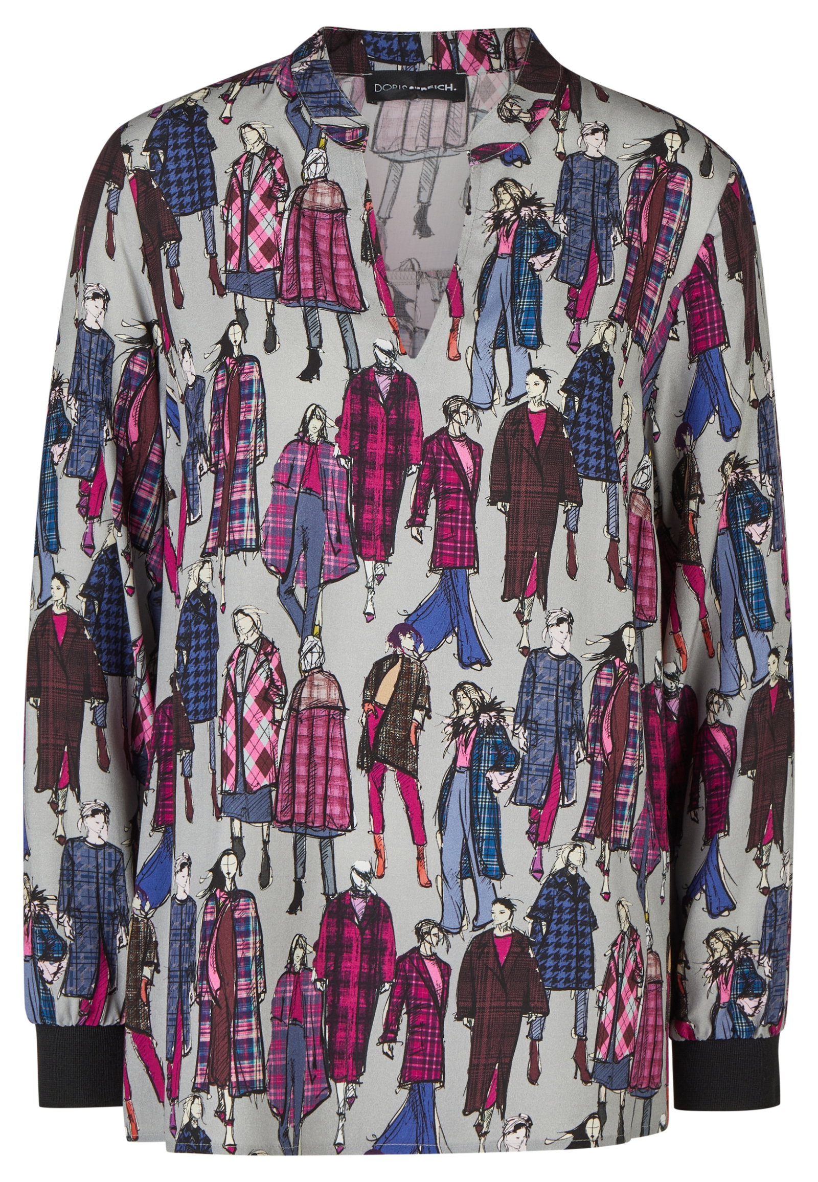 Bluse 1/1 Arm, Aubergine #1