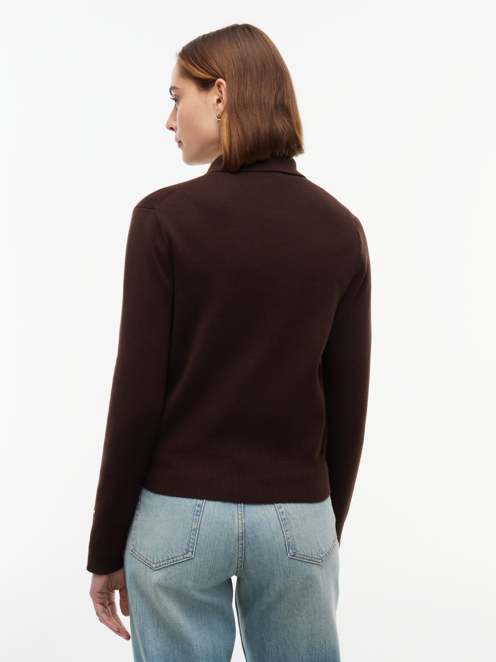 COTTON FULL NEEDLE REG JACKET, BROWN #4