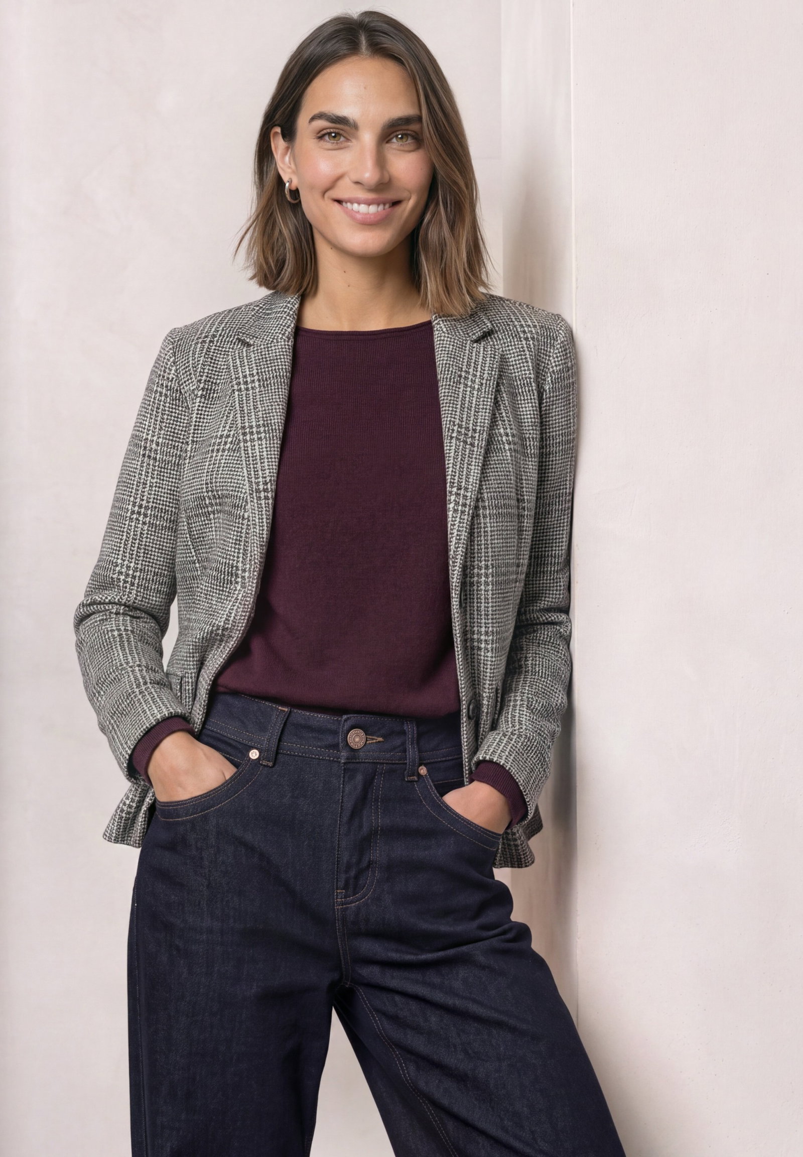 LTD QR Check Blazer, Black #4