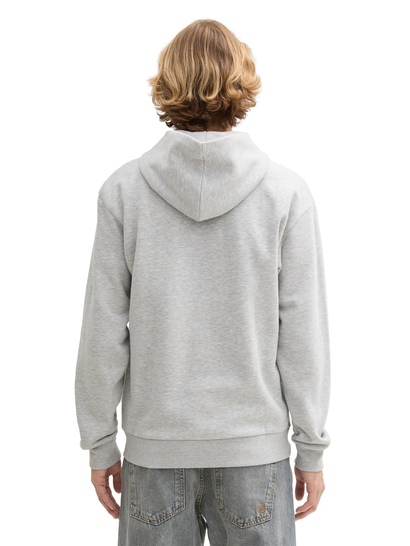 hoodie jacket with print, Light Stone Grey Melange #4