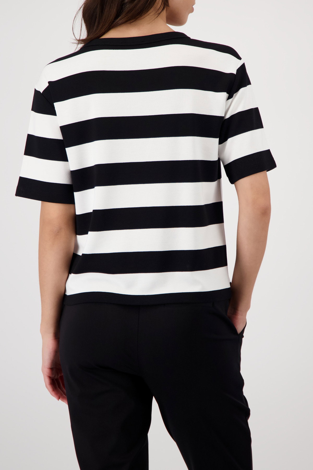 T-Shirt, schwarz ringel #4