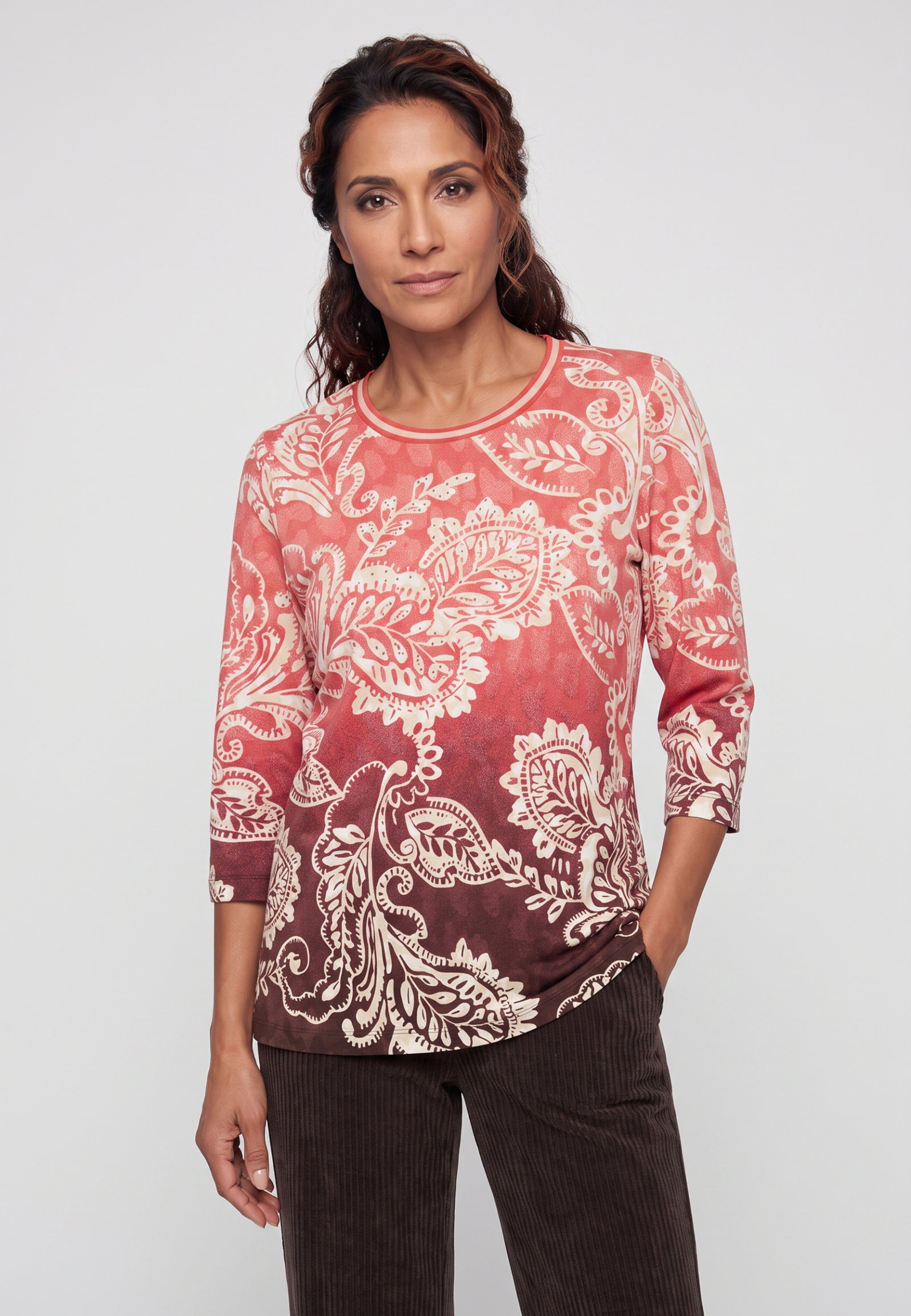 T-Shirt Long Sleeves, Sienna Red #5