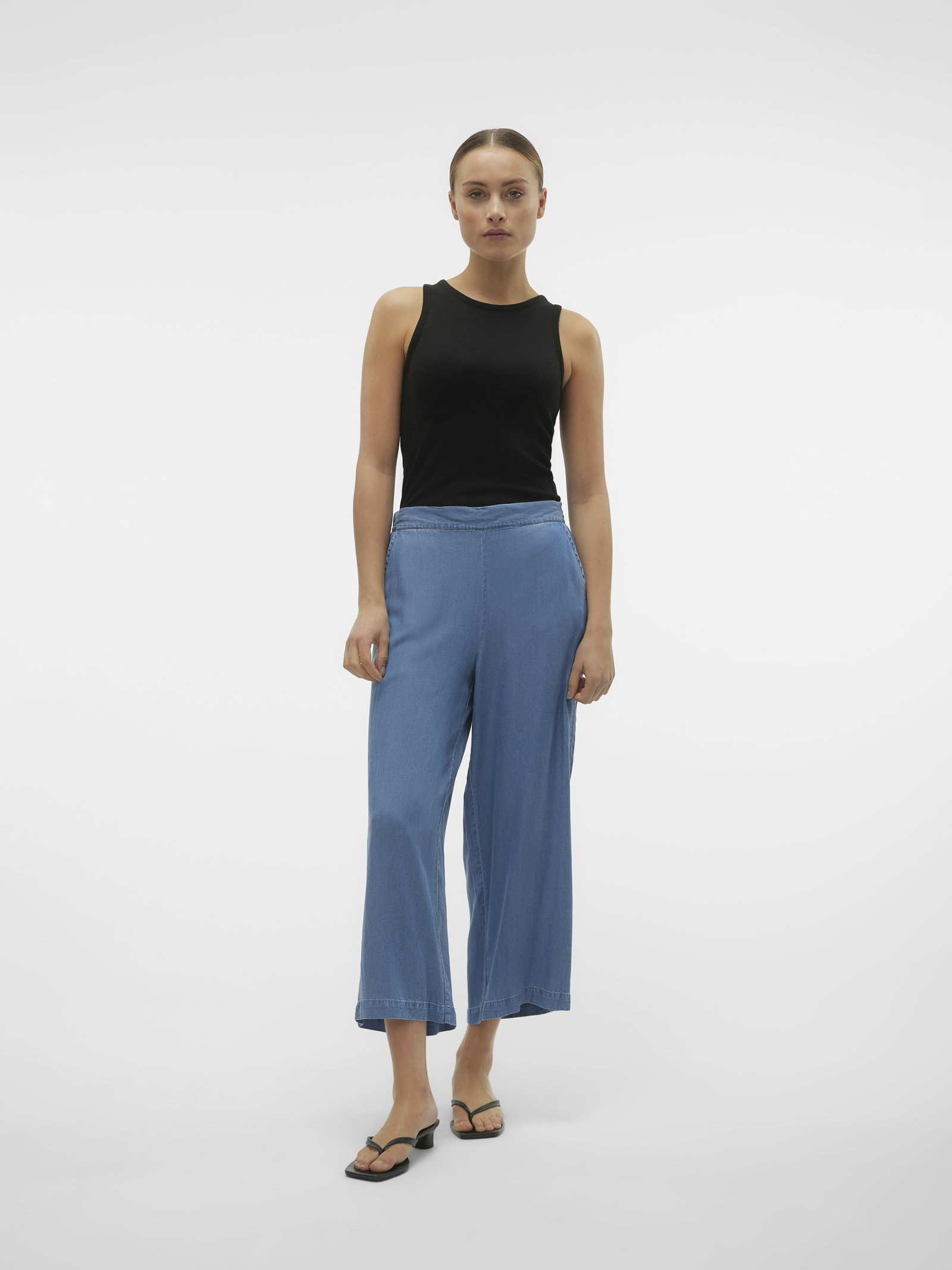 VMBREE MR WIDE TENCEL CULOTTE GA NO, Medium Blue Denim #4