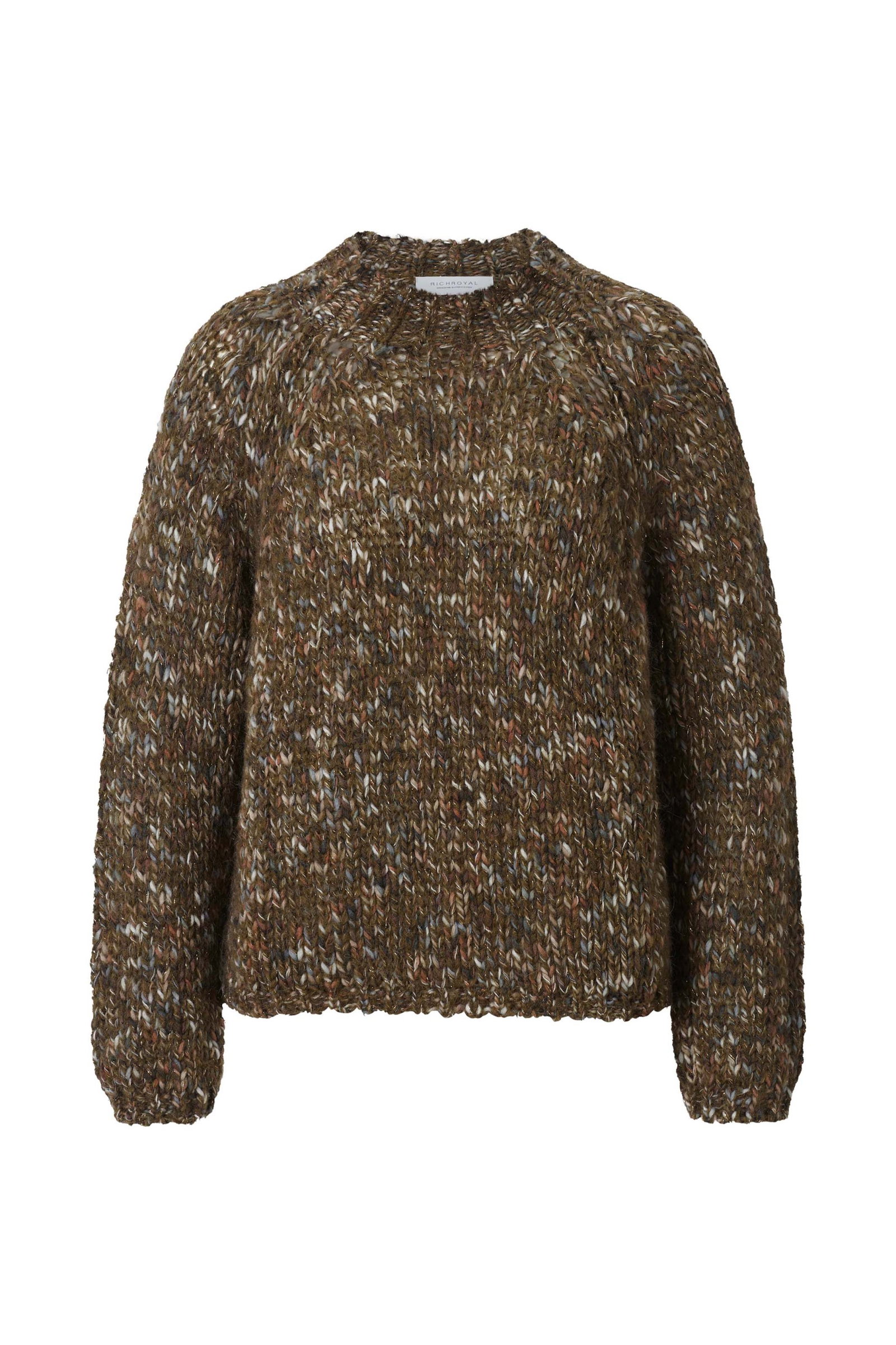 Multicoloured Mock Neck, golden moss #1
