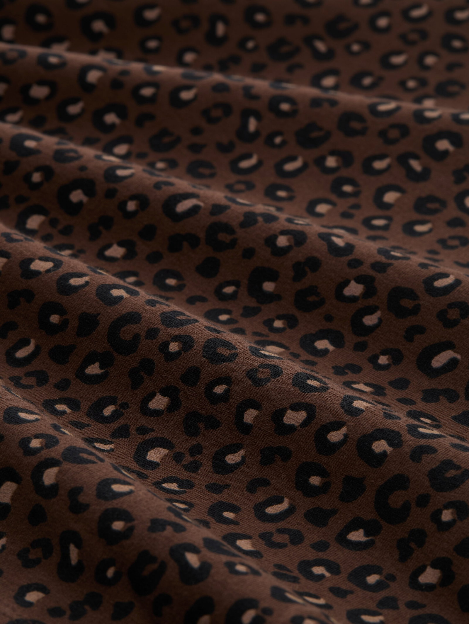 printed sweatshirt, brown black leo print #2
