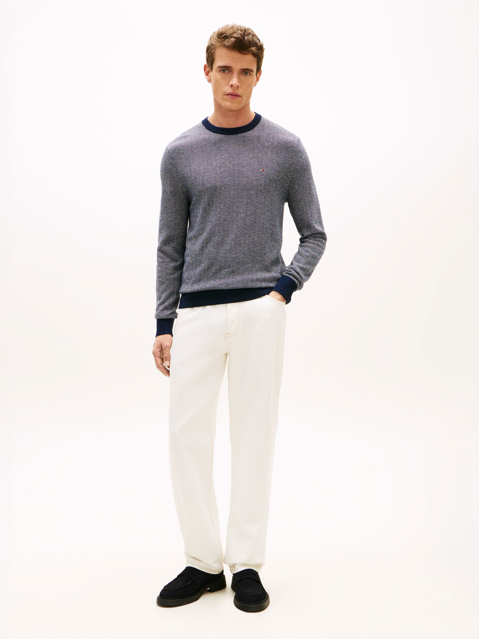 Tommy Hilfiger |  Tommy Hilfiger Pullover  | M | blue spell / stripe