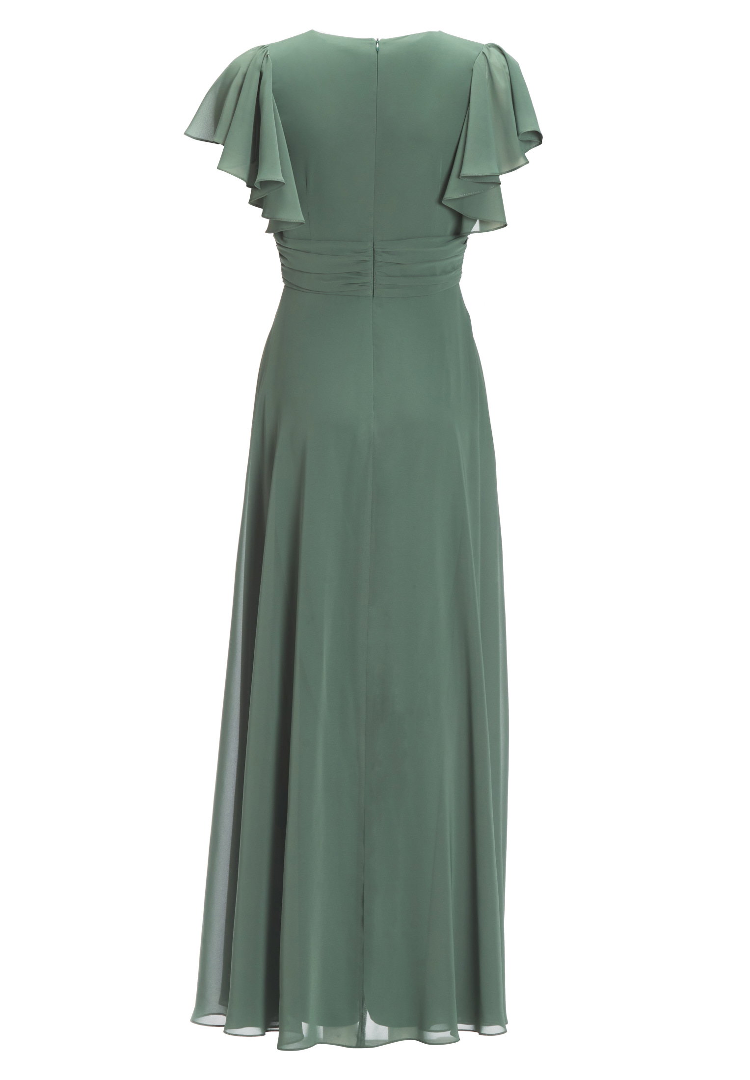 Swing Chiffon Jumpsuit mit Überrock und Volantärmeln #7