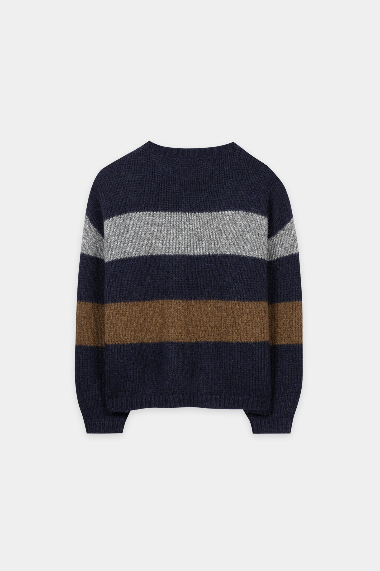 Alpaka-Mix-Pullover mit Muster, winter navy/caramel #5