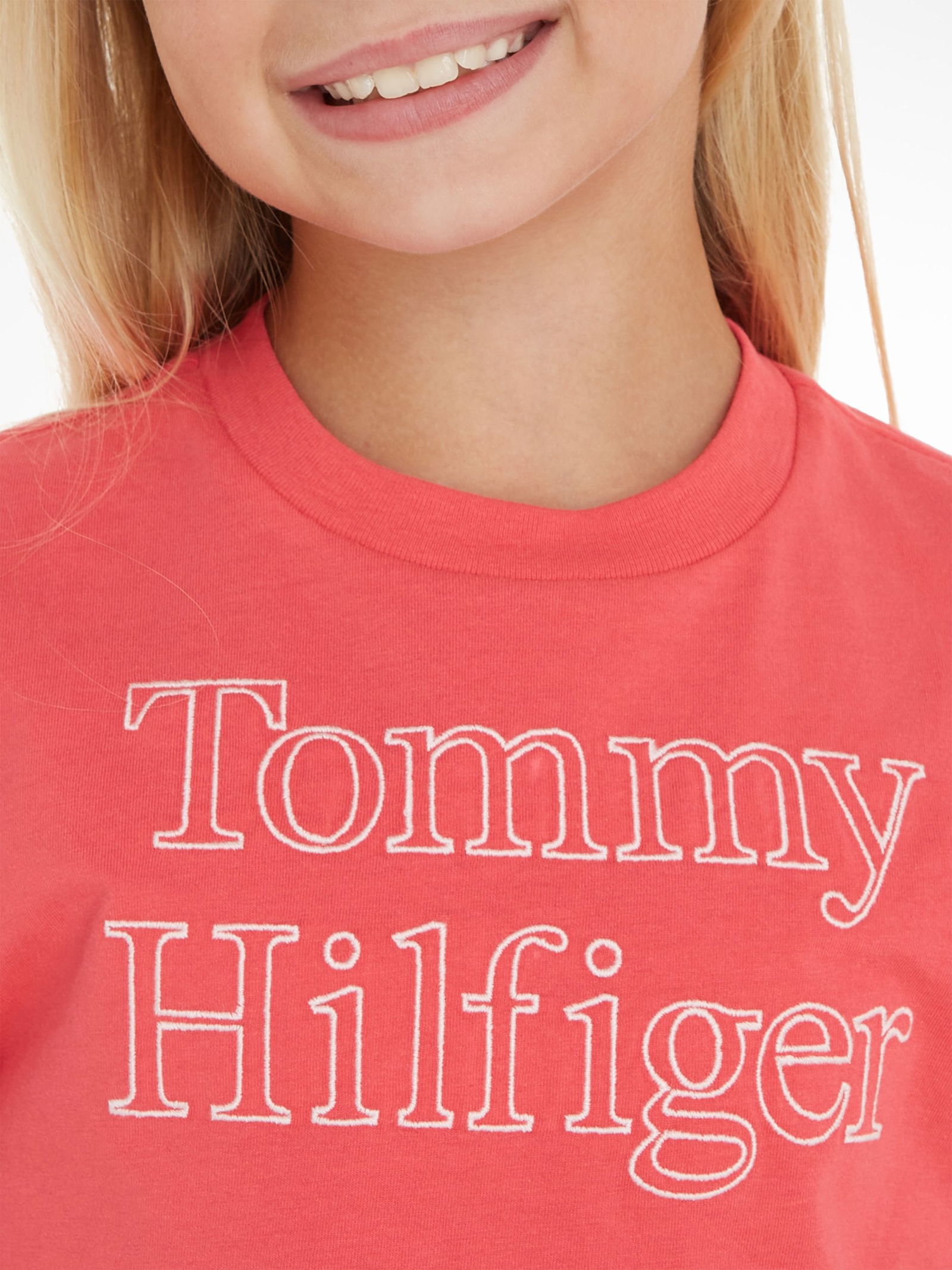 Tommy Hilfiger |  TOMMY HILFIGER STITCH TEE S/S | 14 | laser pink