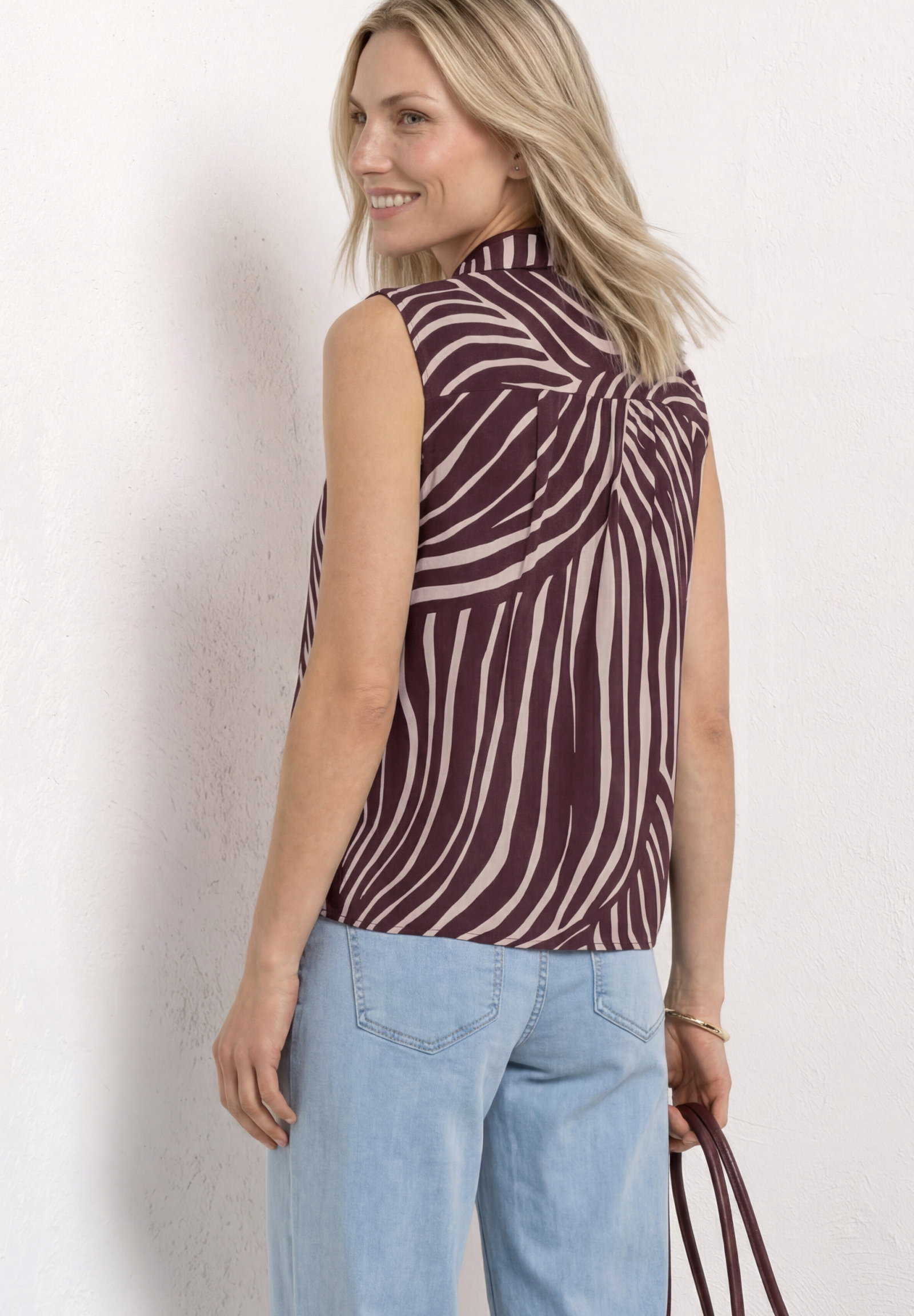LTD QR Blousetop w bowling col, rustic rouge #4